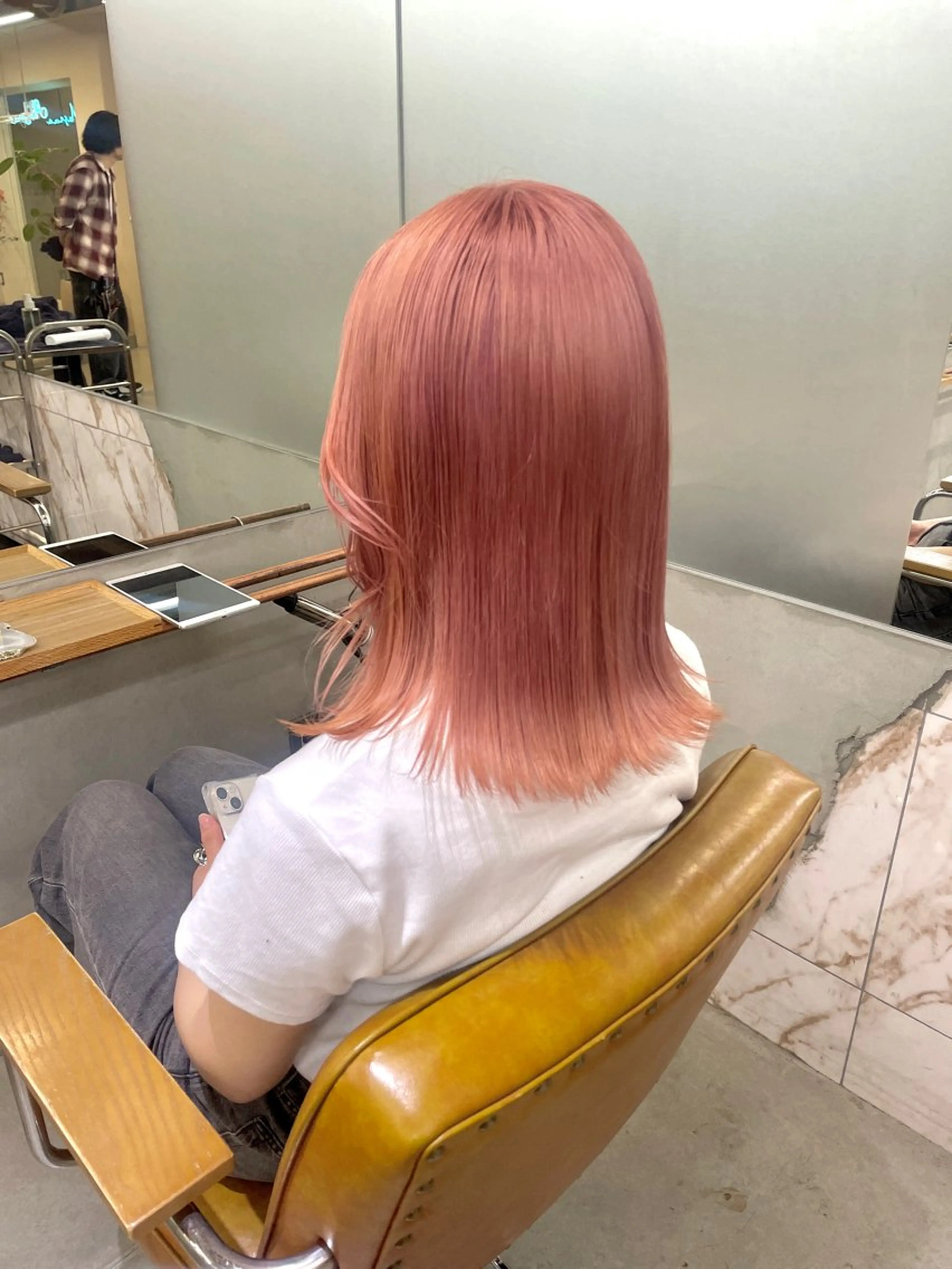 セミロング カラー ベージュカラー ピンクカラー ピンクベージュ 韓国風ヘア ヘアカラー ヘアセット Masena所属・💎韓国風レイヤー /ボブ💎Namiのヘアスタイル