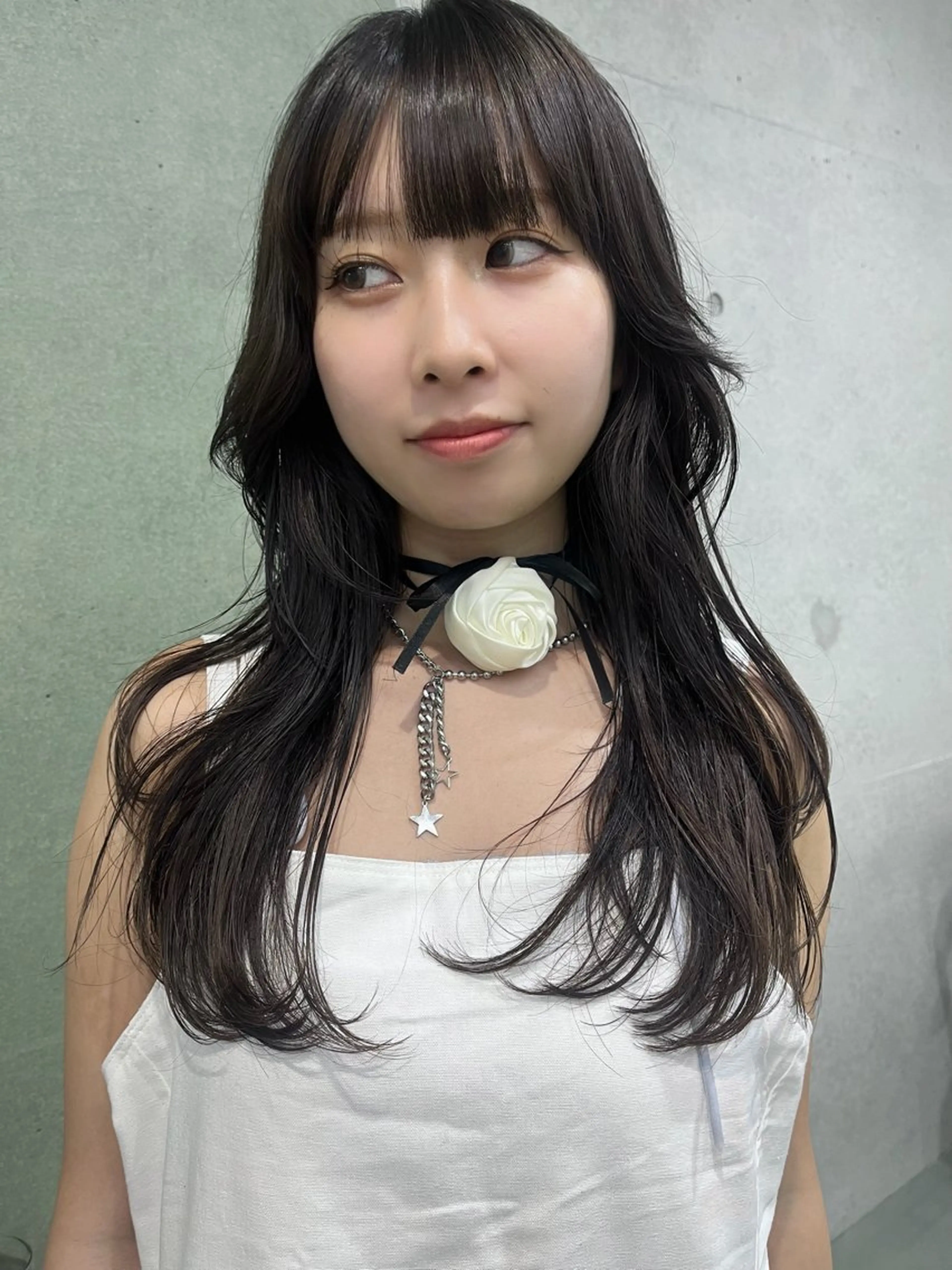 ロング レイヤーカット 田中 里奈のヘアスタイル