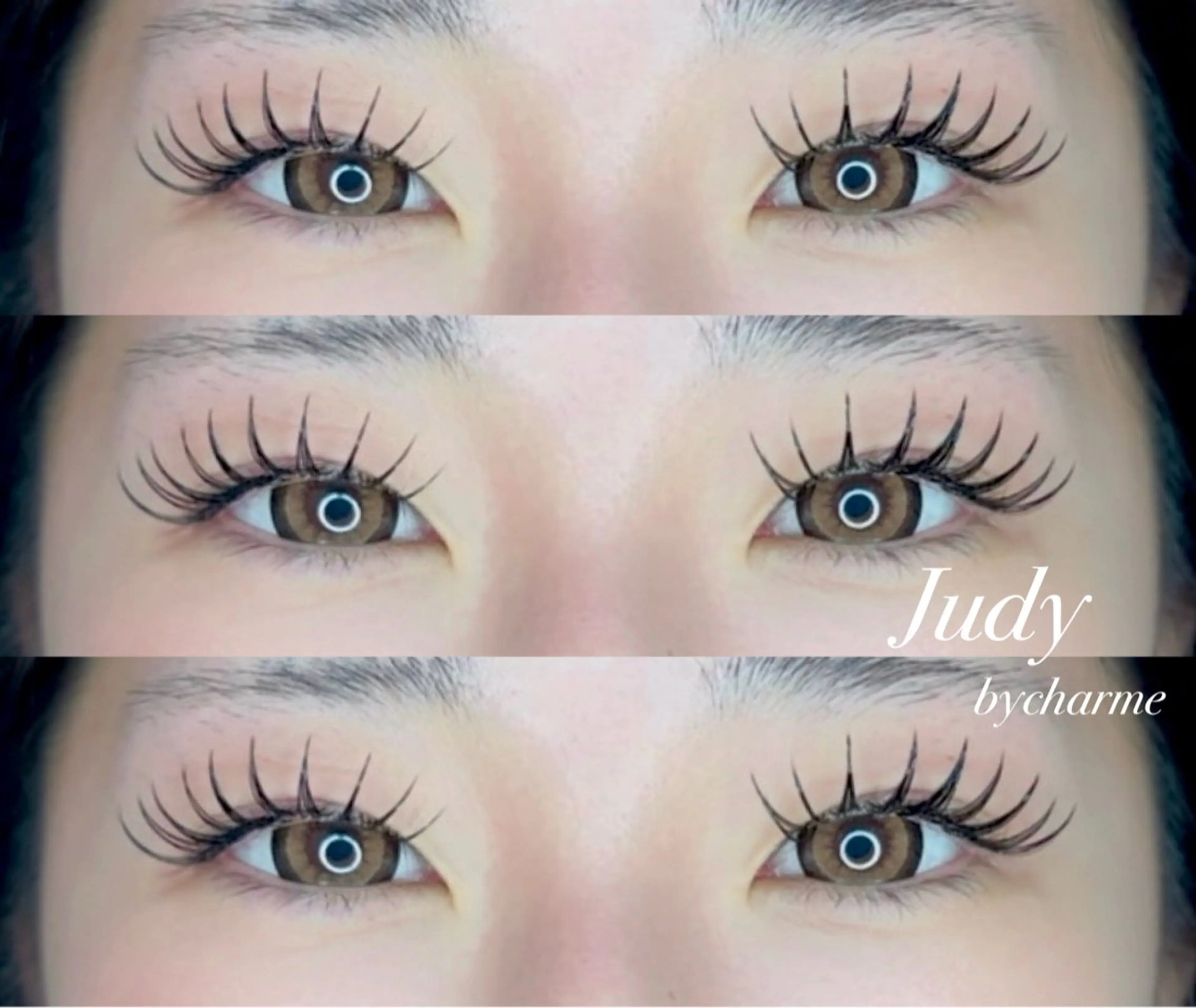 マツエク・マツパ 付け放題 フラットラッシュ パリジェンヌラッシュリフト アップワードラッシュ マツエク Judy by charmeのマツエク・マツパデザイン