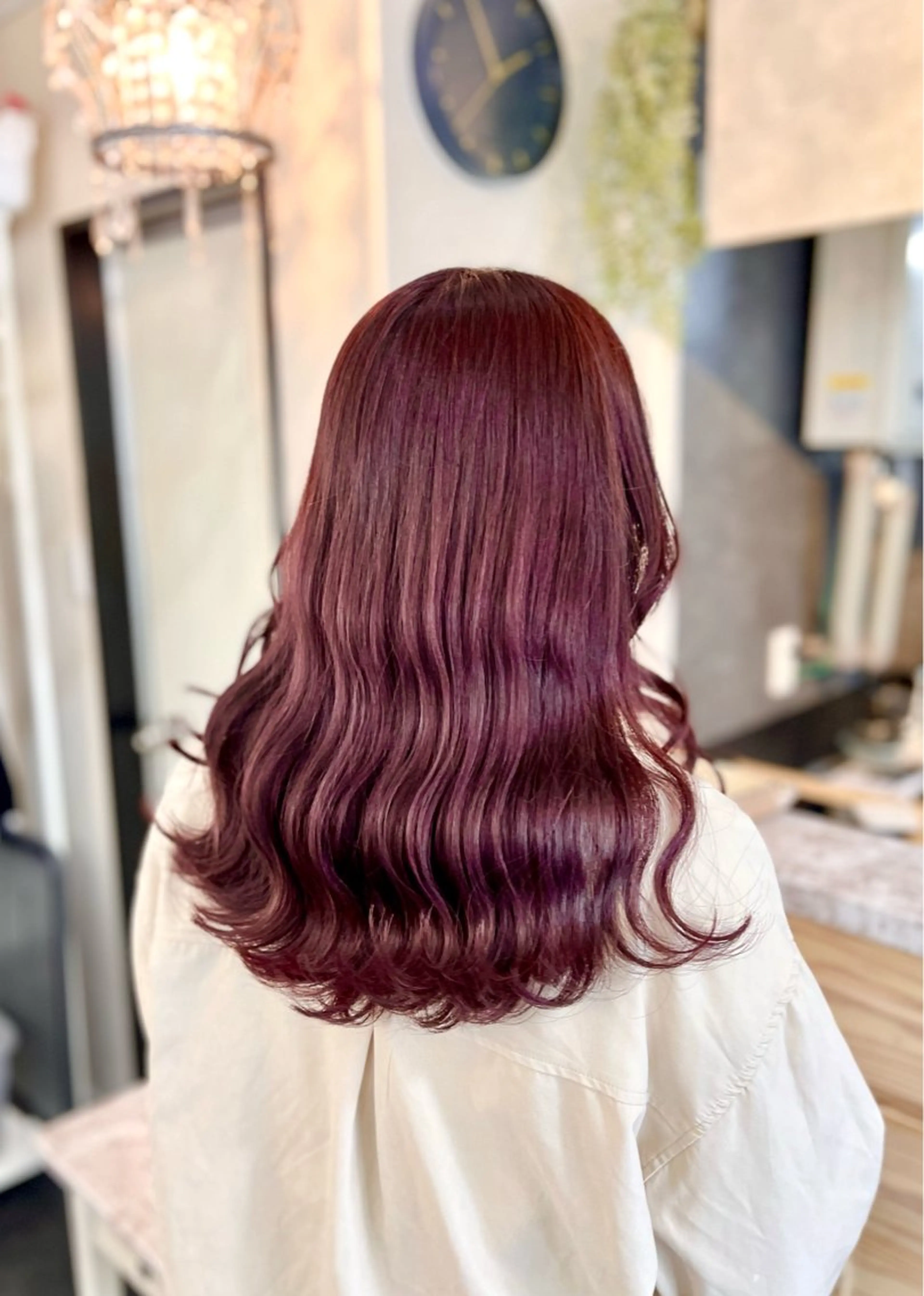 ロング カラー カシス ピンクカラー カット ヘアカラー トリートメント wavi hair所属・後藤 ユウキ/髪質改善🫧のヘアスタイル