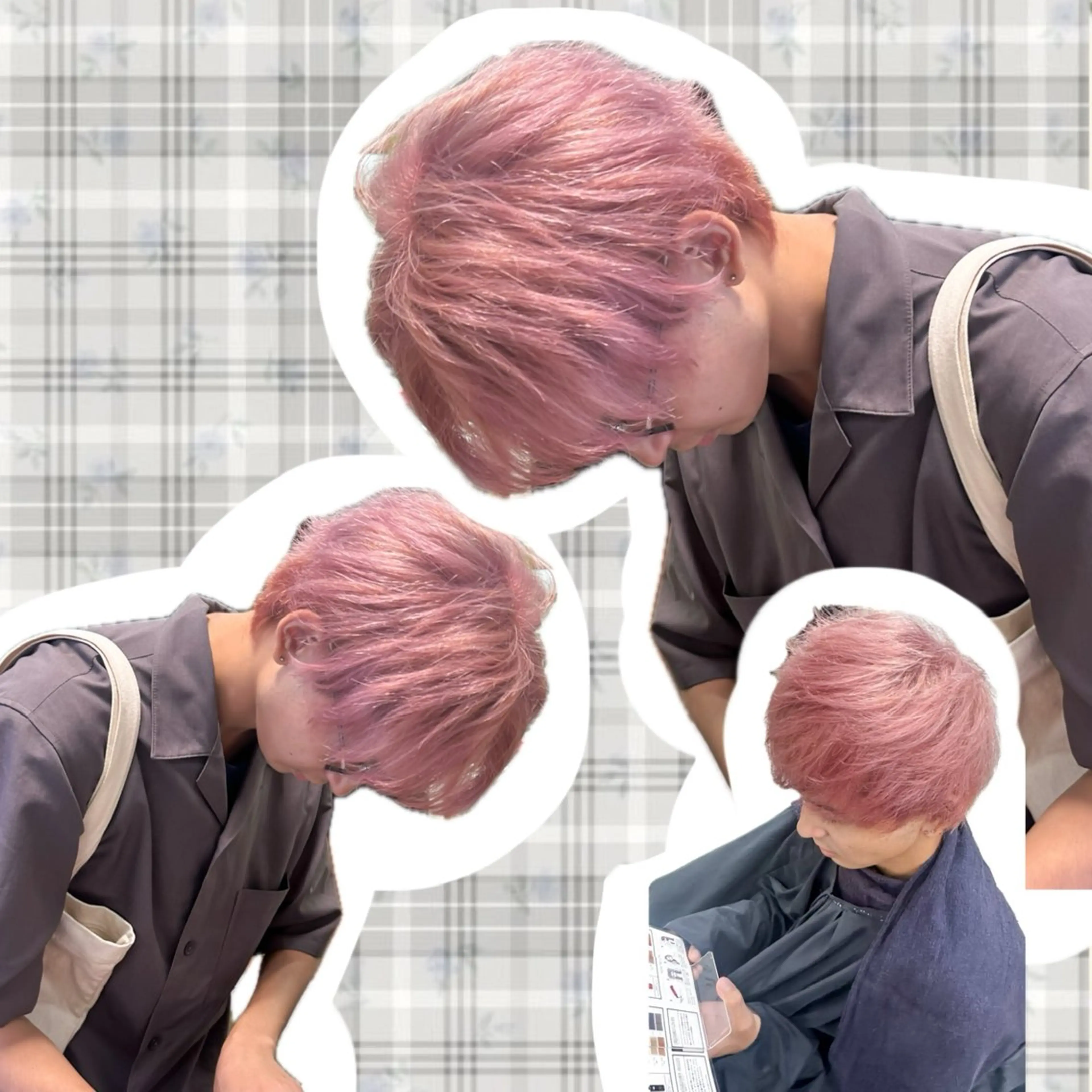 カラー メンズ メンズブリーチ ブリーチ ピンクカラー カット ヘアカラー トリートメント peg.hair所属・ブリーチカラー🫧 森　凪沙のヘアスタイル