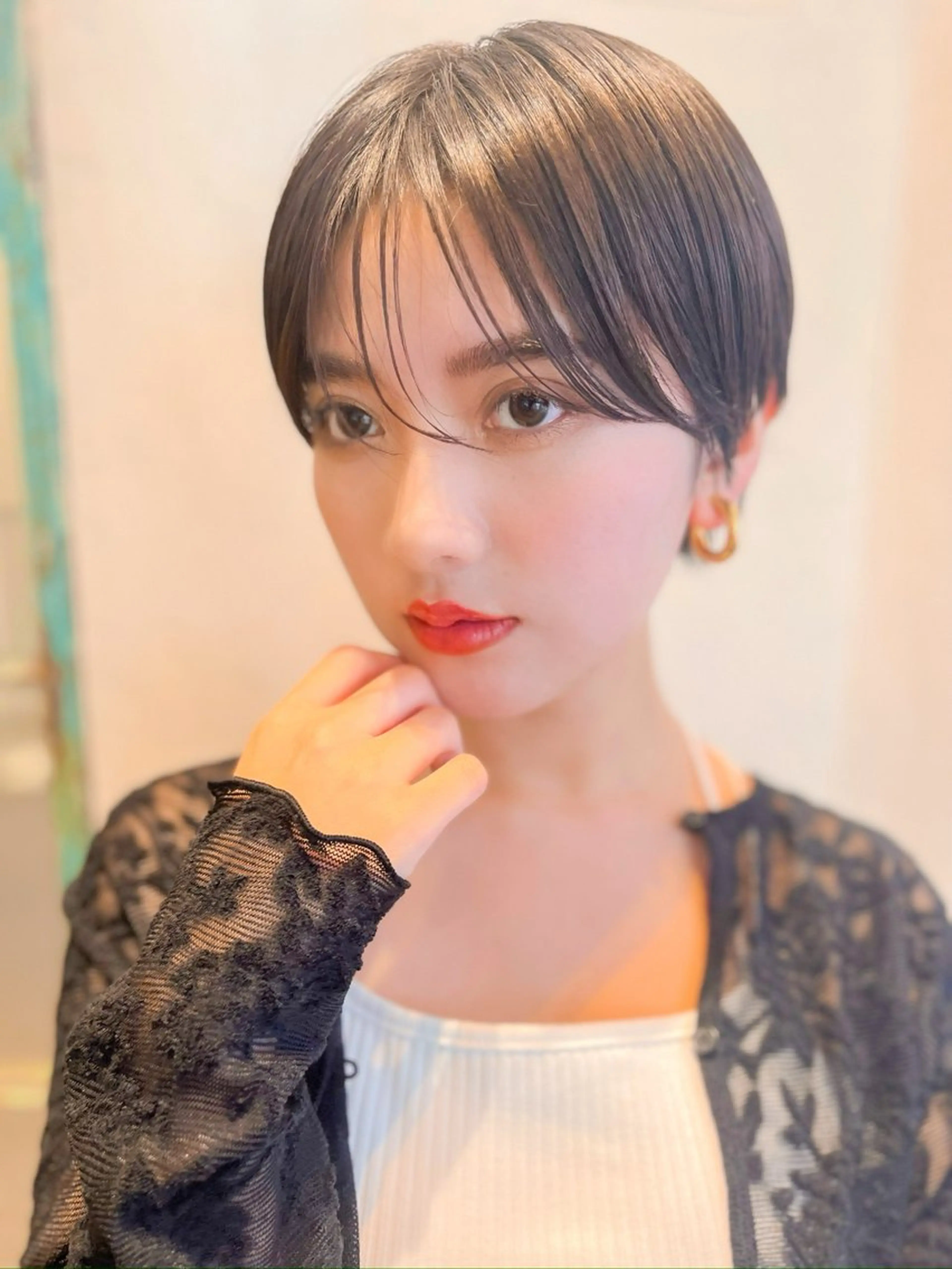 ショート カラー 丸みショート ショートヘア トリートメント ショートヘア特化 岡安優太のヘアスタイル