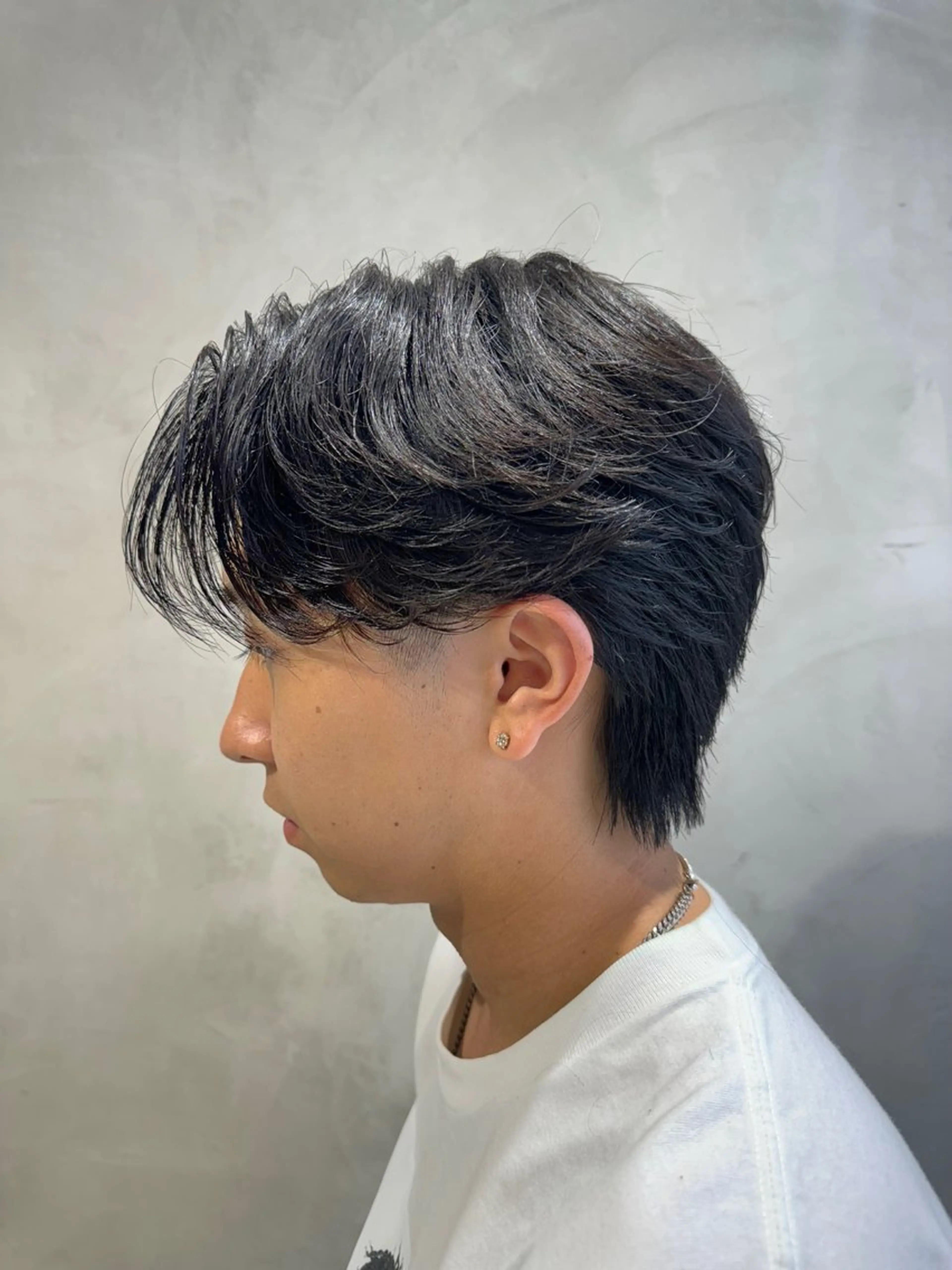 ショート パーマ メンズ センターパート メンズパーマ ニュアンスパーマ nico TOKYO 横浜所属・横浜/レイヤー/ カネコのヘアスタイル
