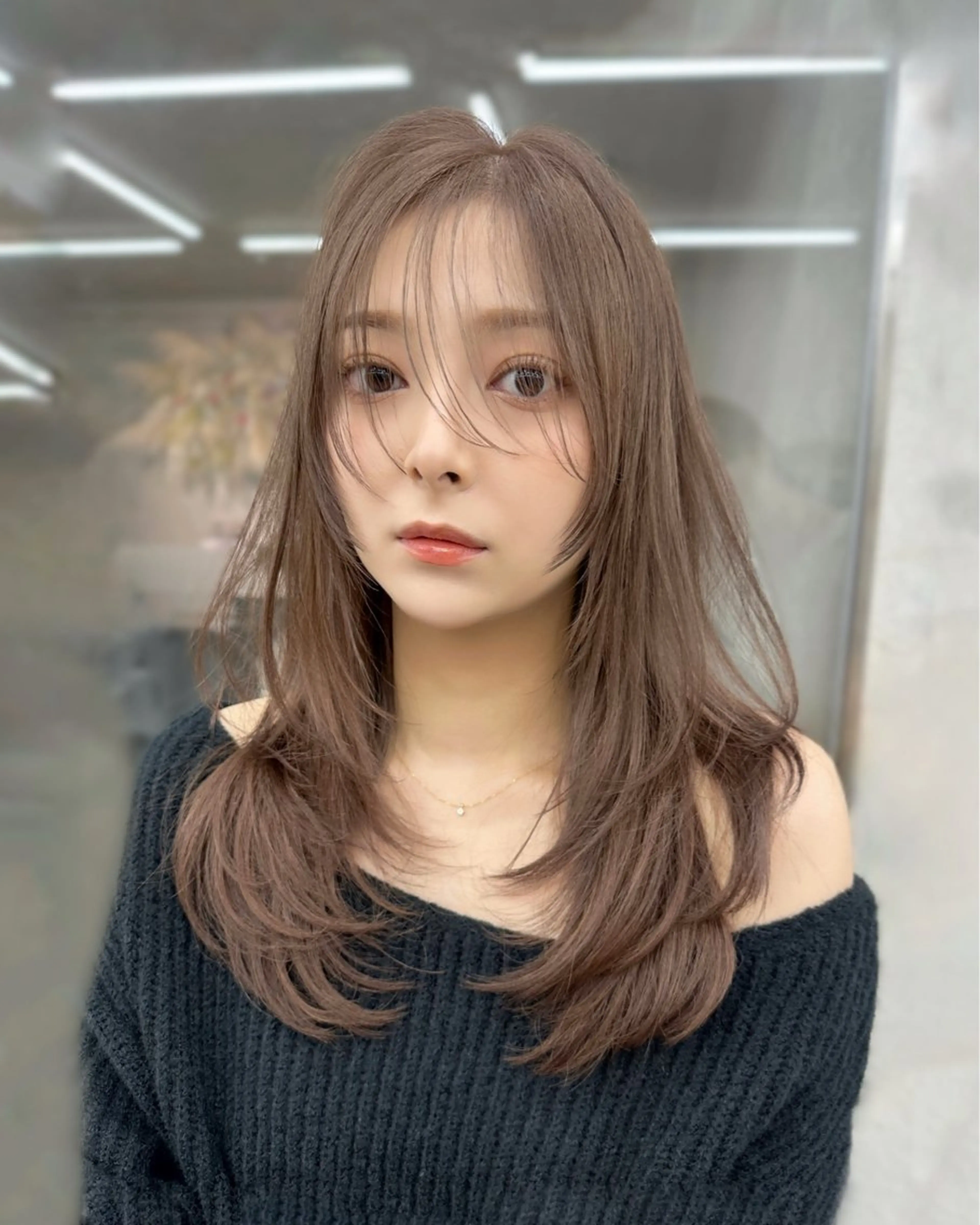 カラー ブリーチ 透明感カラー ブリーチなしカラー ヘアカラー ユナ / lond uluのヘアスタイル