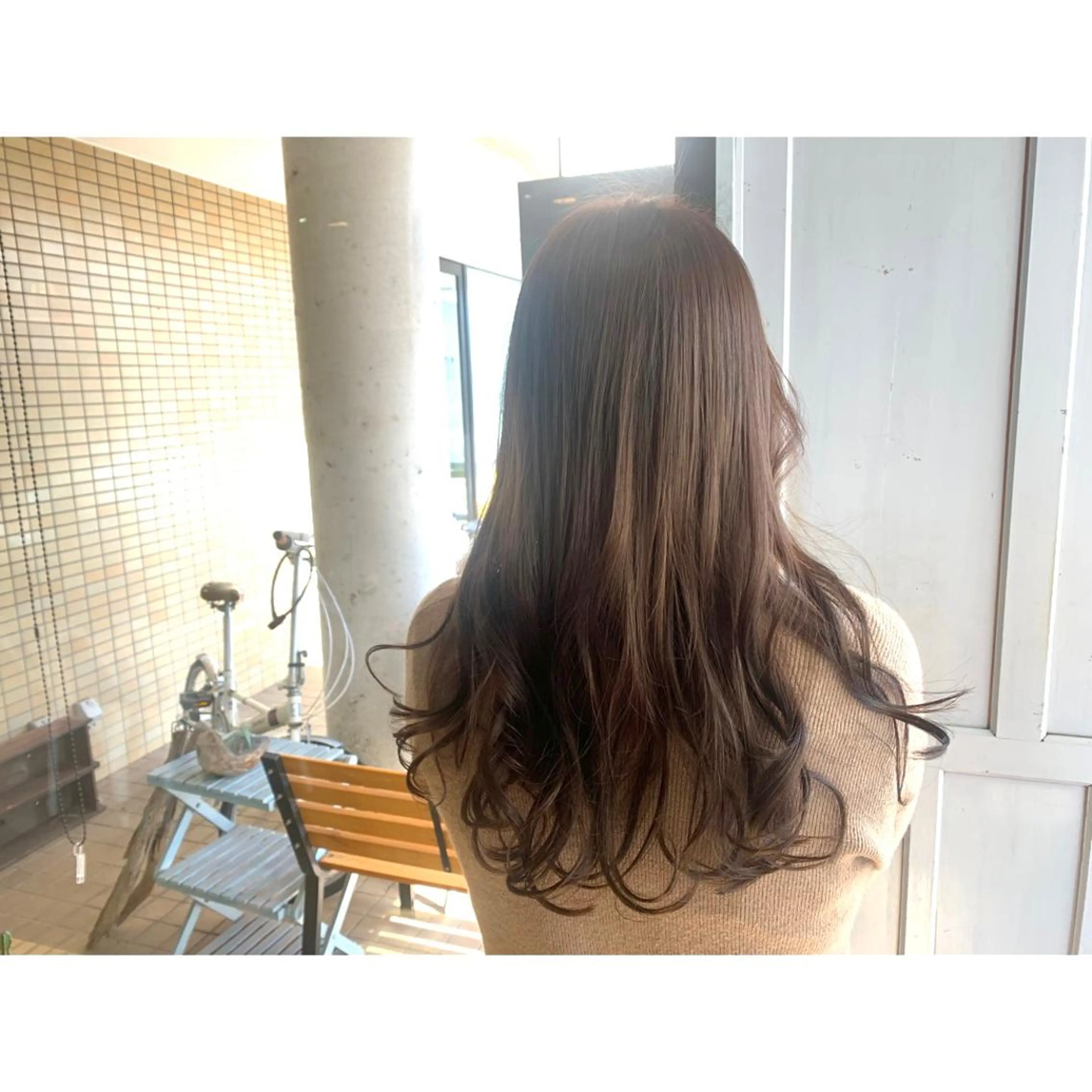 ロング カラー ブラウンカラー レッドカラー レッドブラウン ヘアカラー トリートメント ツキダテ ユイのヘアスタイル