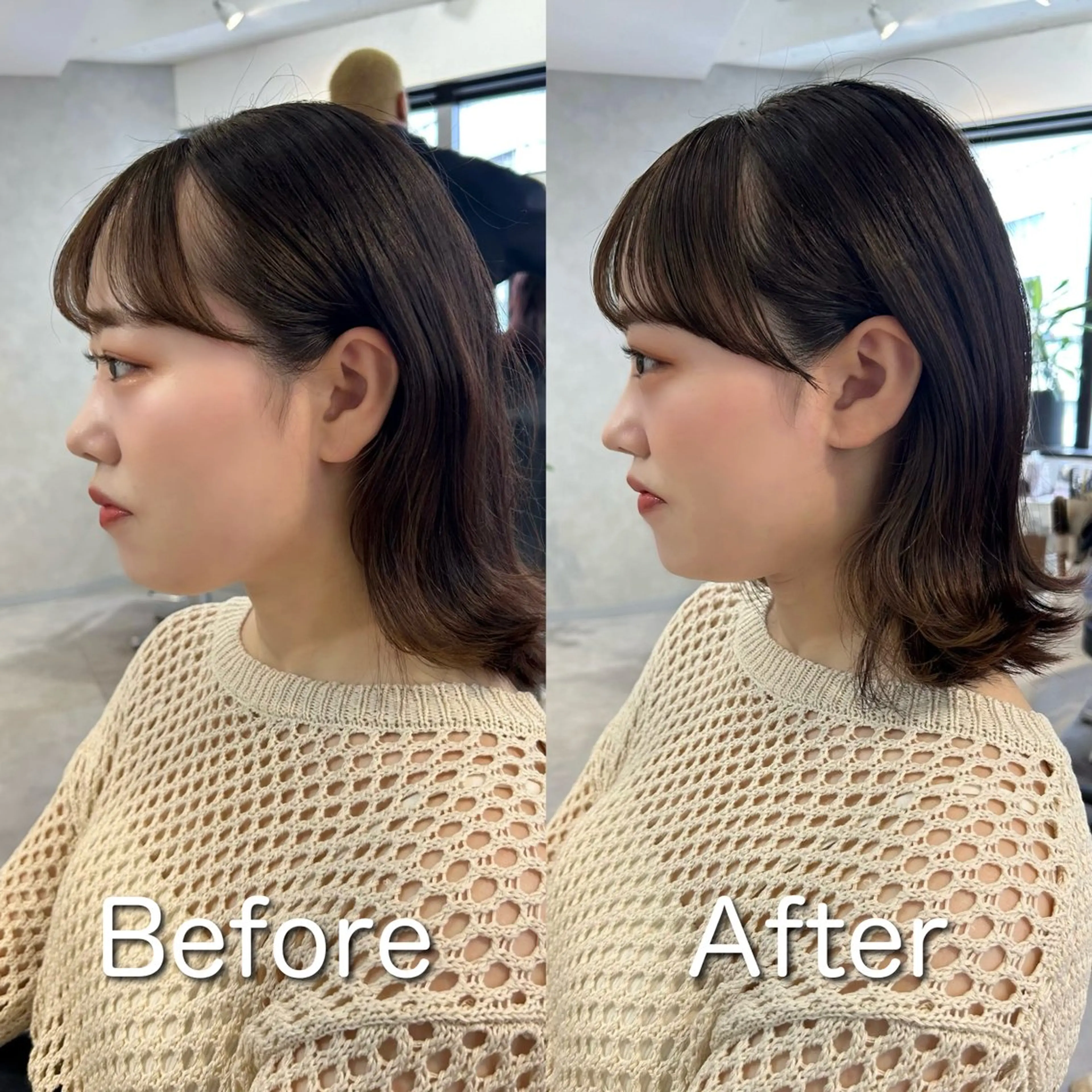 ミディアム 顔周りカット カット ❤️ショートカット ・顔周りカット❤️のヘアスタイル