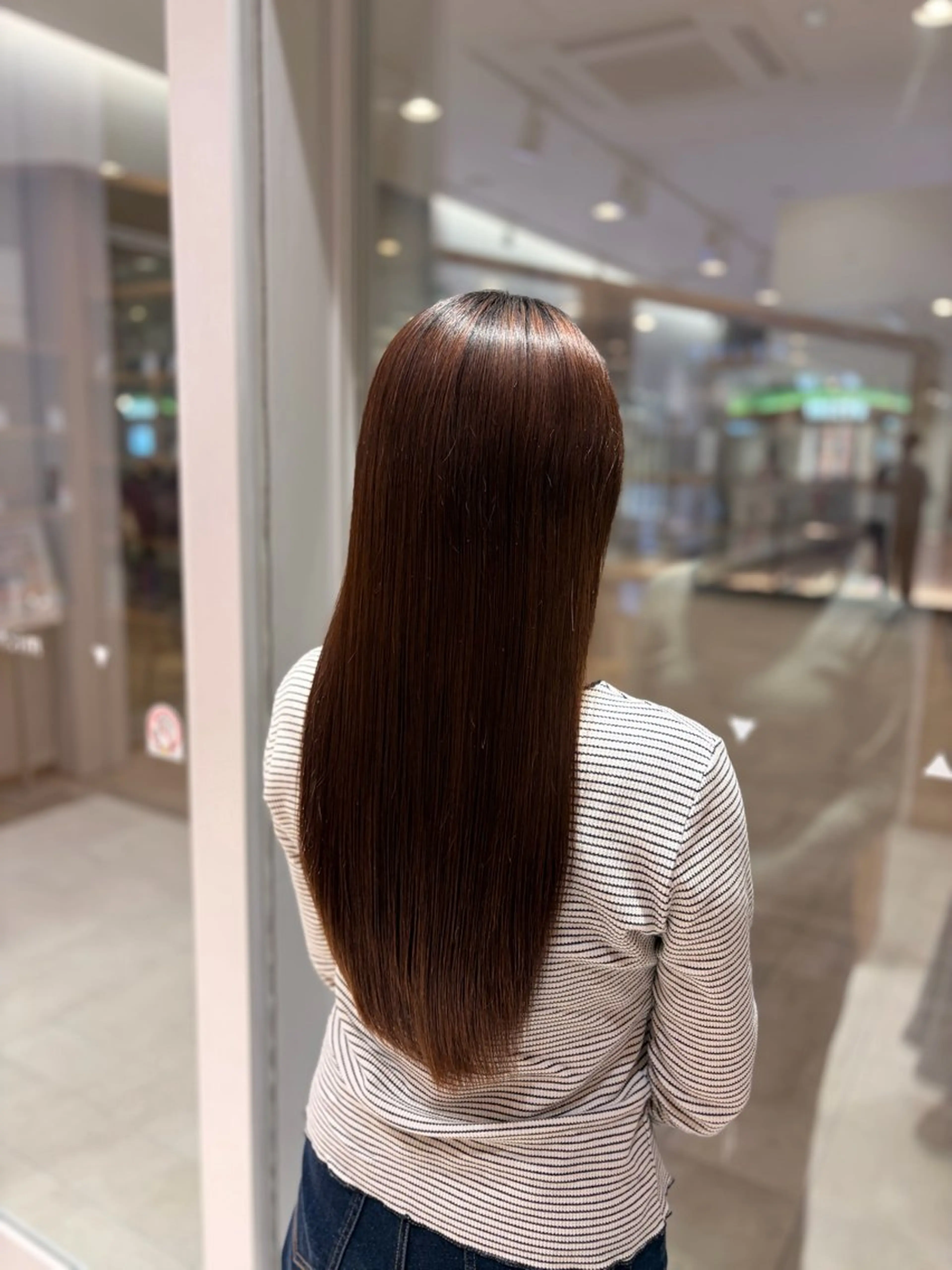 ロング 縮毛矯正 トリートメント 💎ツヤ髪ストレート カラー💎かのんのヘアスタイル