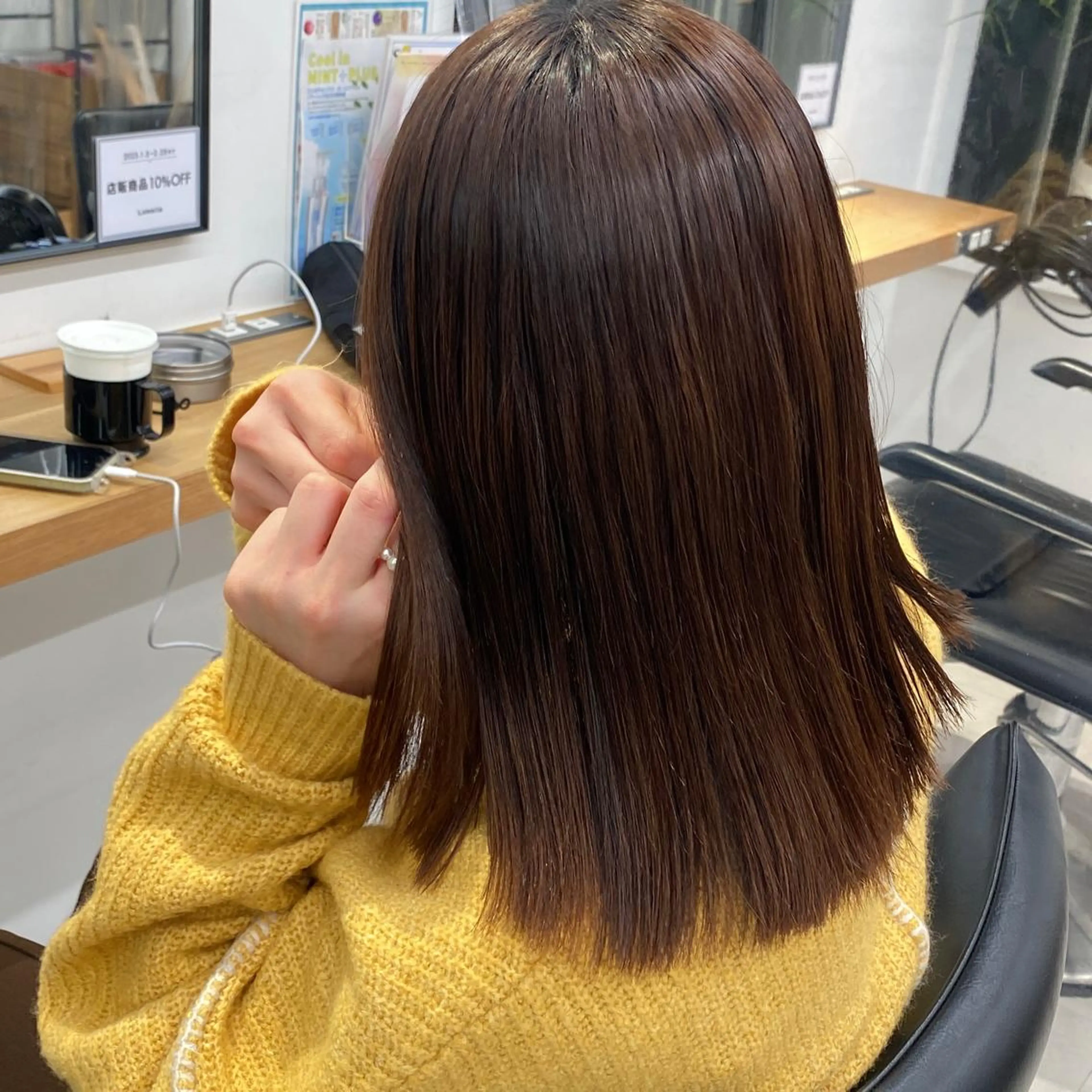 ミディアム パーマ カット 縮毛矯正 トリートメント noa/ 渋谷のヘアスタイル