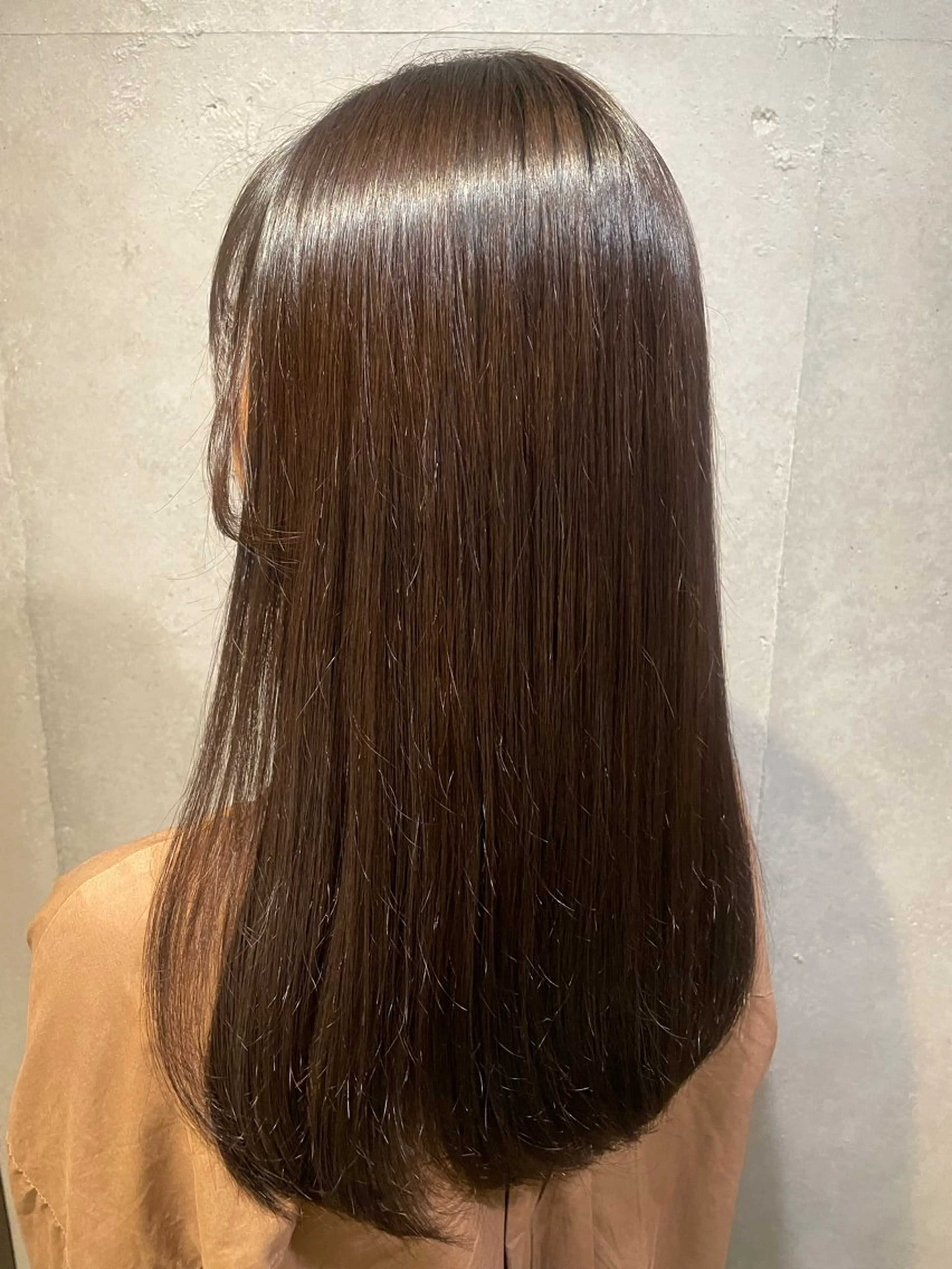 ロング パーマ 縮毛矯正 縮毛矯正 🍑おおしまくるみ 🍑暖色colorのヘアスタイル