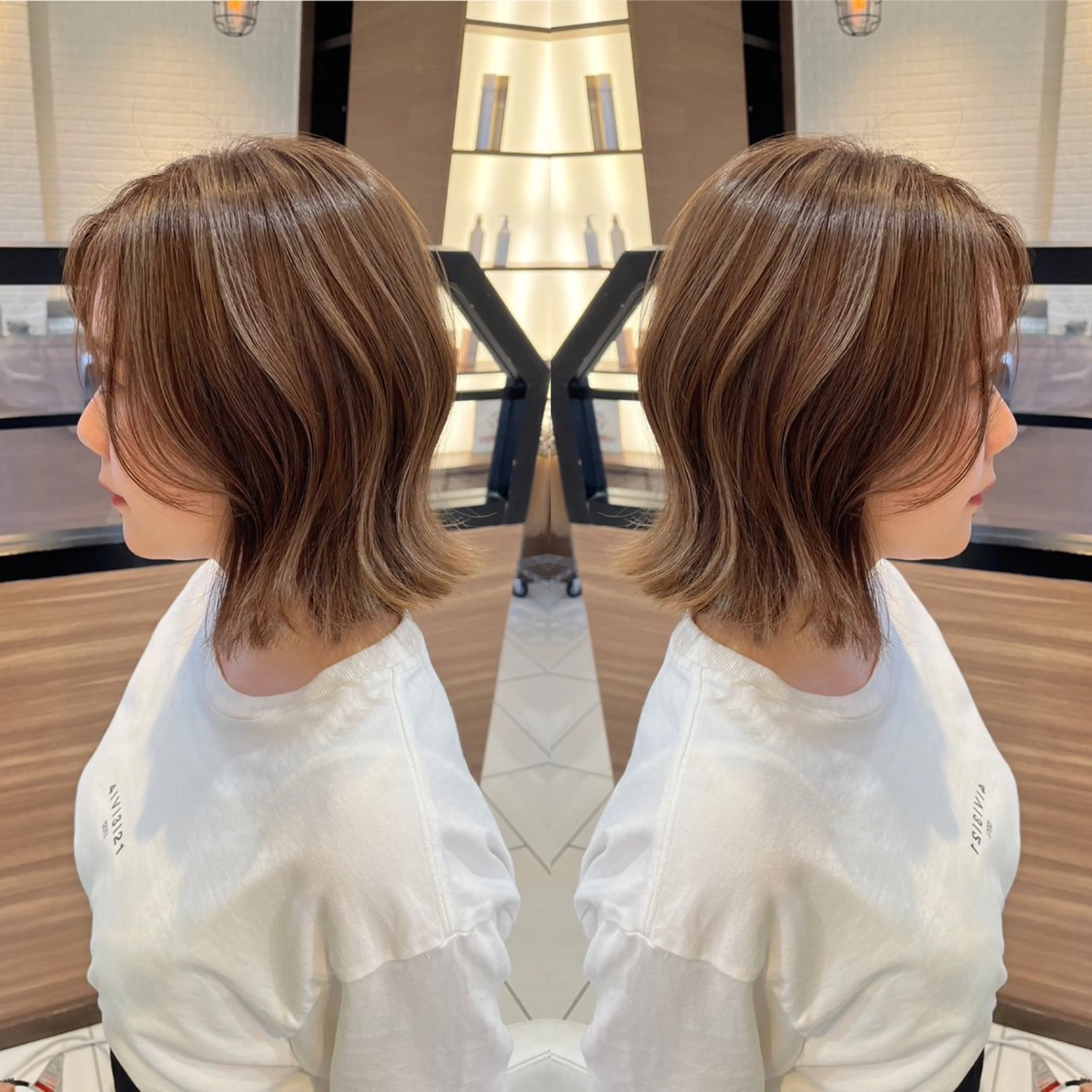 ショート カット ヘアカラー トリートメント プルエクステ ボブ🌈ナツヤのヘアスタイル