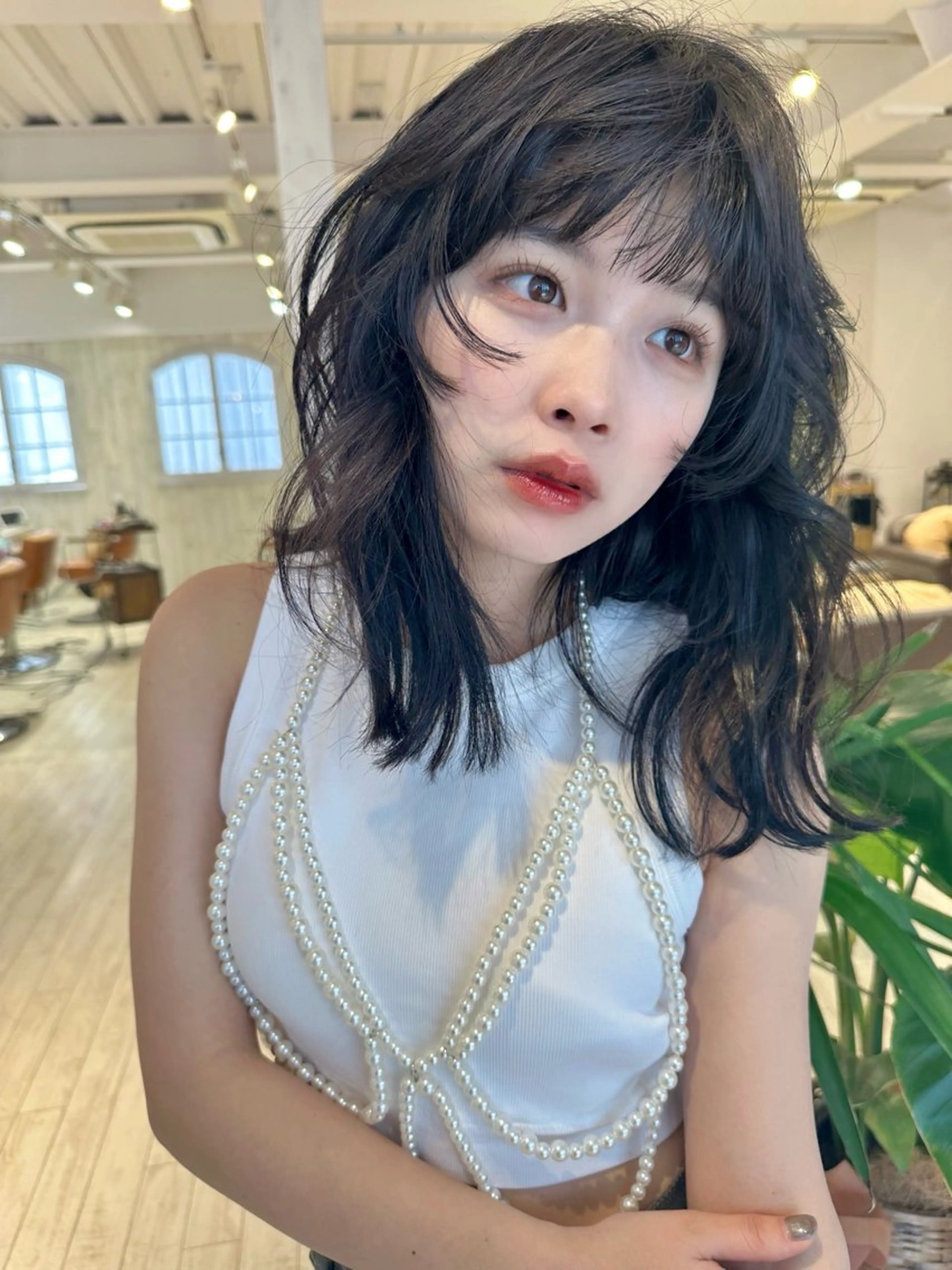 セミロング カット トレンドヘア🌿 chinariのヘアスタイル