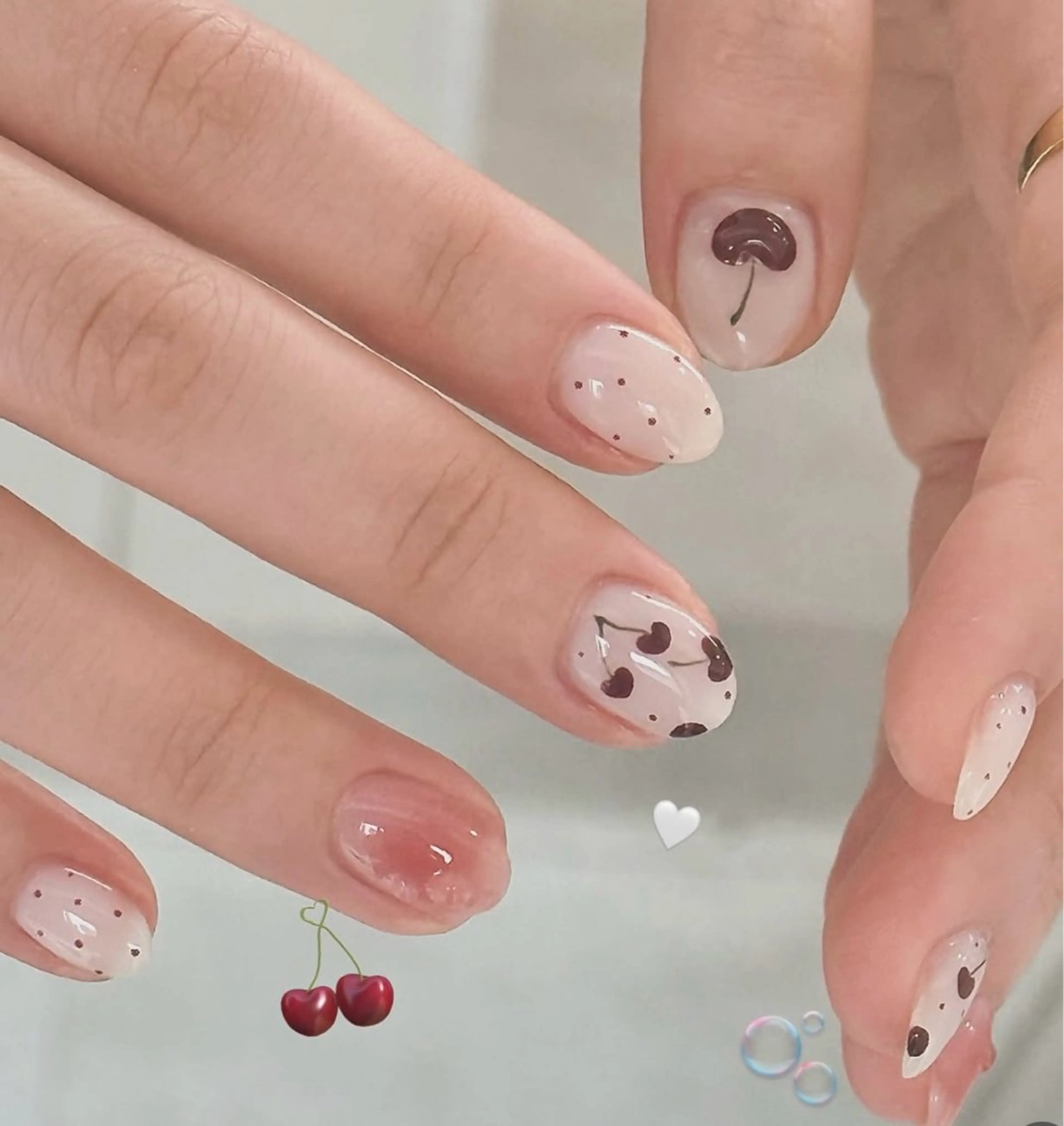 ネイル 韓国ネイル 持ち込み ニュアンスネイル ネイルチップ ハンドネイル TABI ANA.CHUOのネイルデザイン