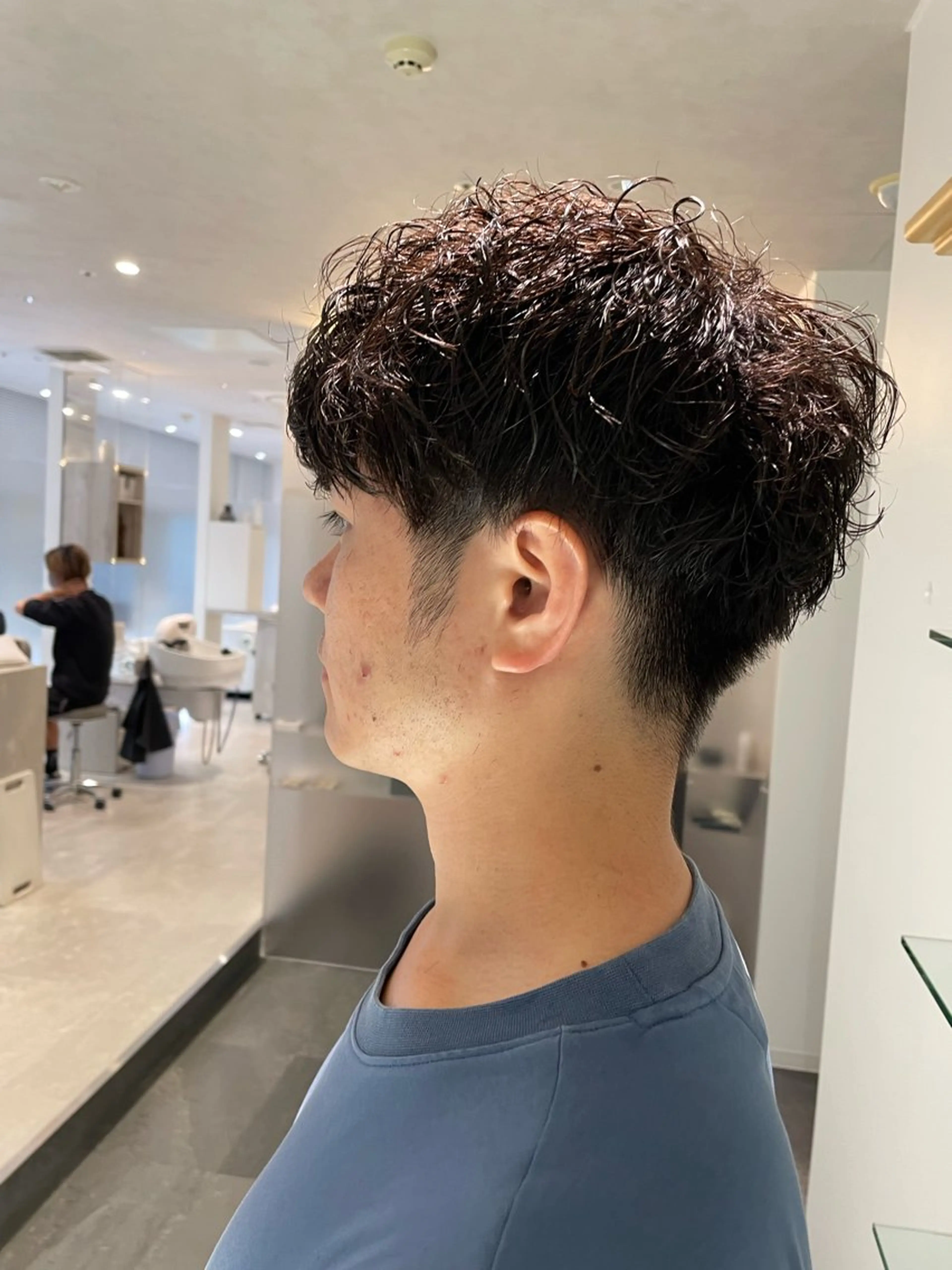 パーマ メンズ マッシュ 長町/酸性ストレート /曲がる縮毛矯正のヘアスタイル