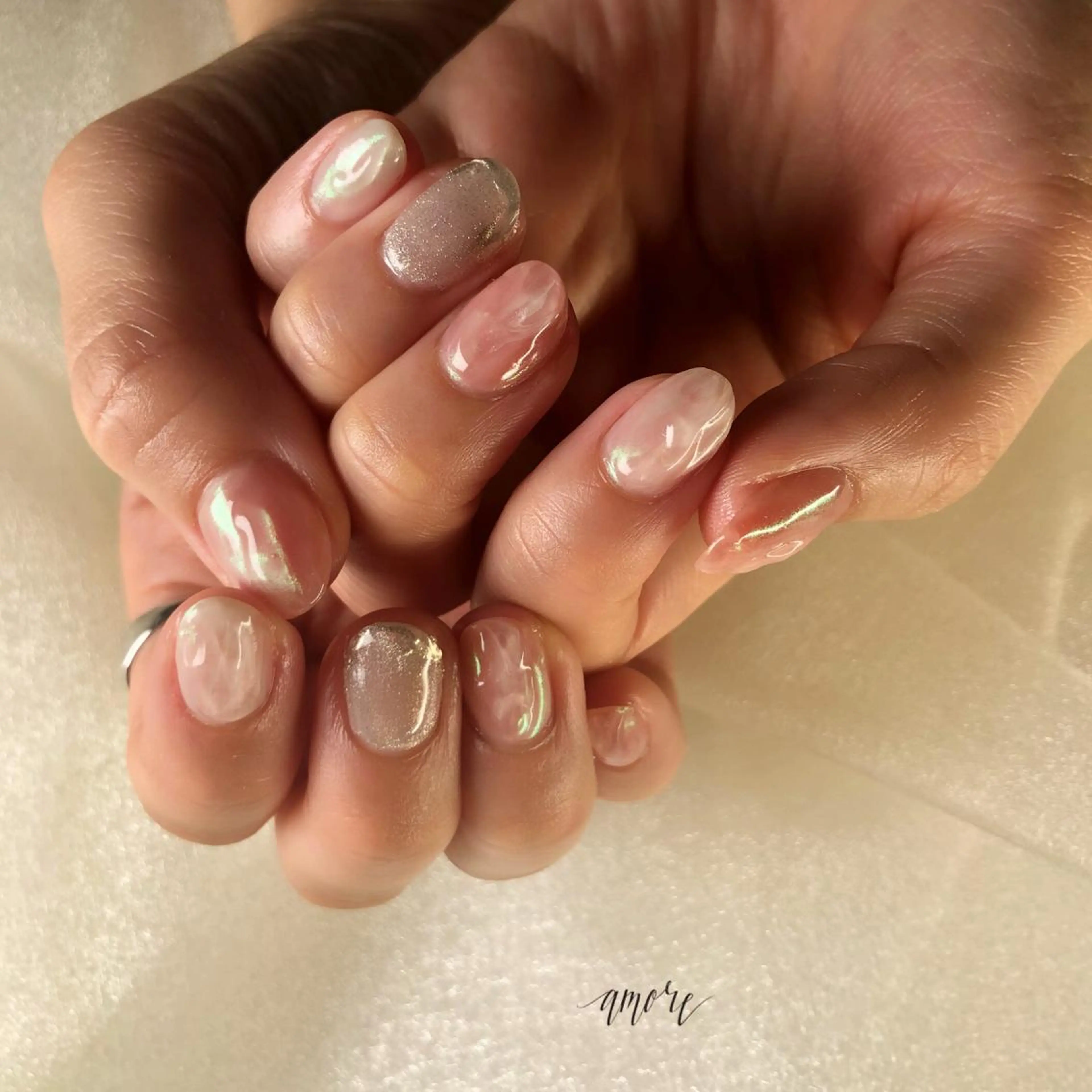 ネイル ジェルネイル 氷ネイル・うるうるネイル マグネットネイル ミラーネイル ニュアンスネイル You kyehwaのネイルデザイン