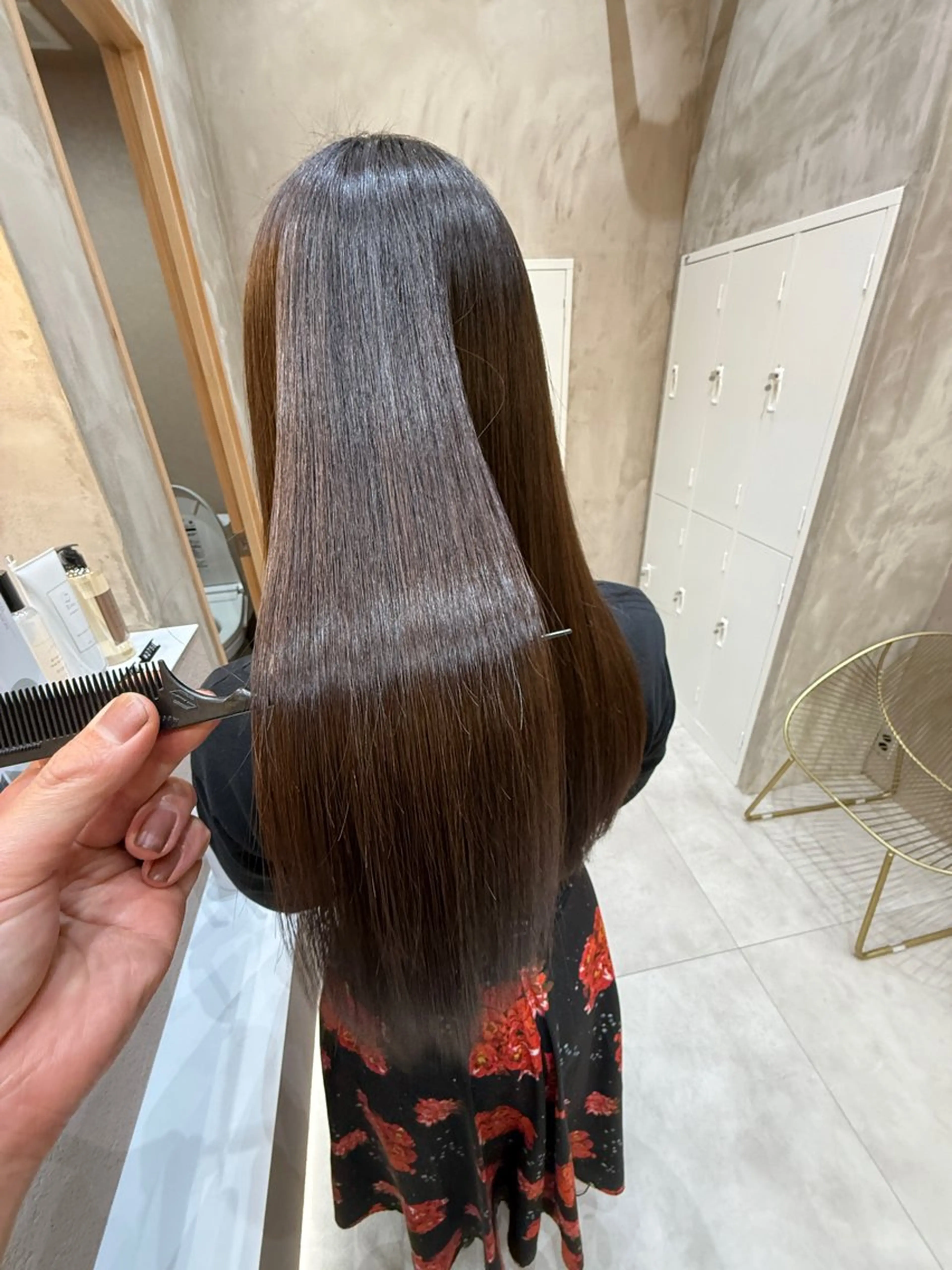 ロング ✨赤味消しカラー✨ 韓国ヘア/古川恭平のヘアスタイル