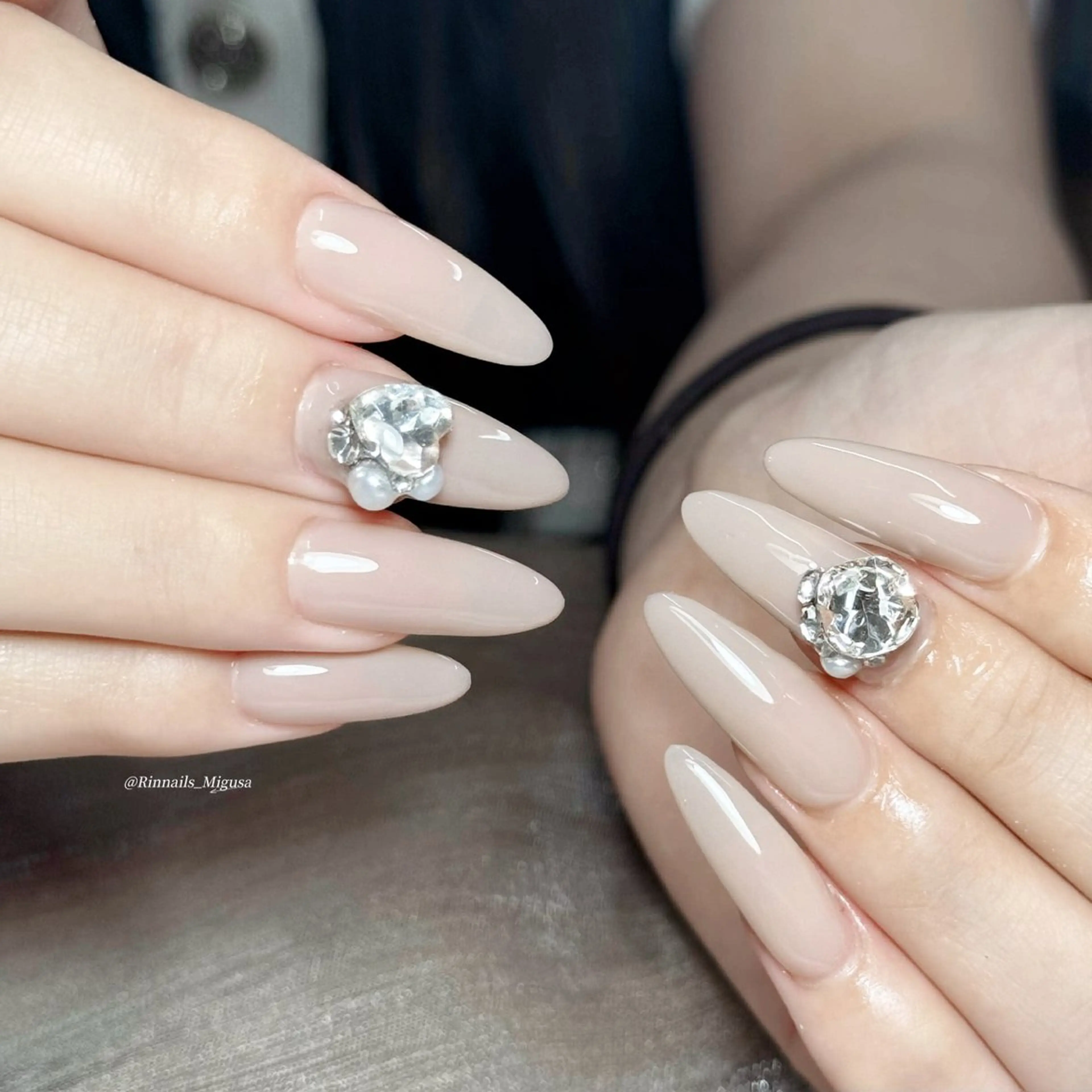 ロング 韓国風ヘア RIN NAILS ᥫ᭡Migusaのネイルデザイン