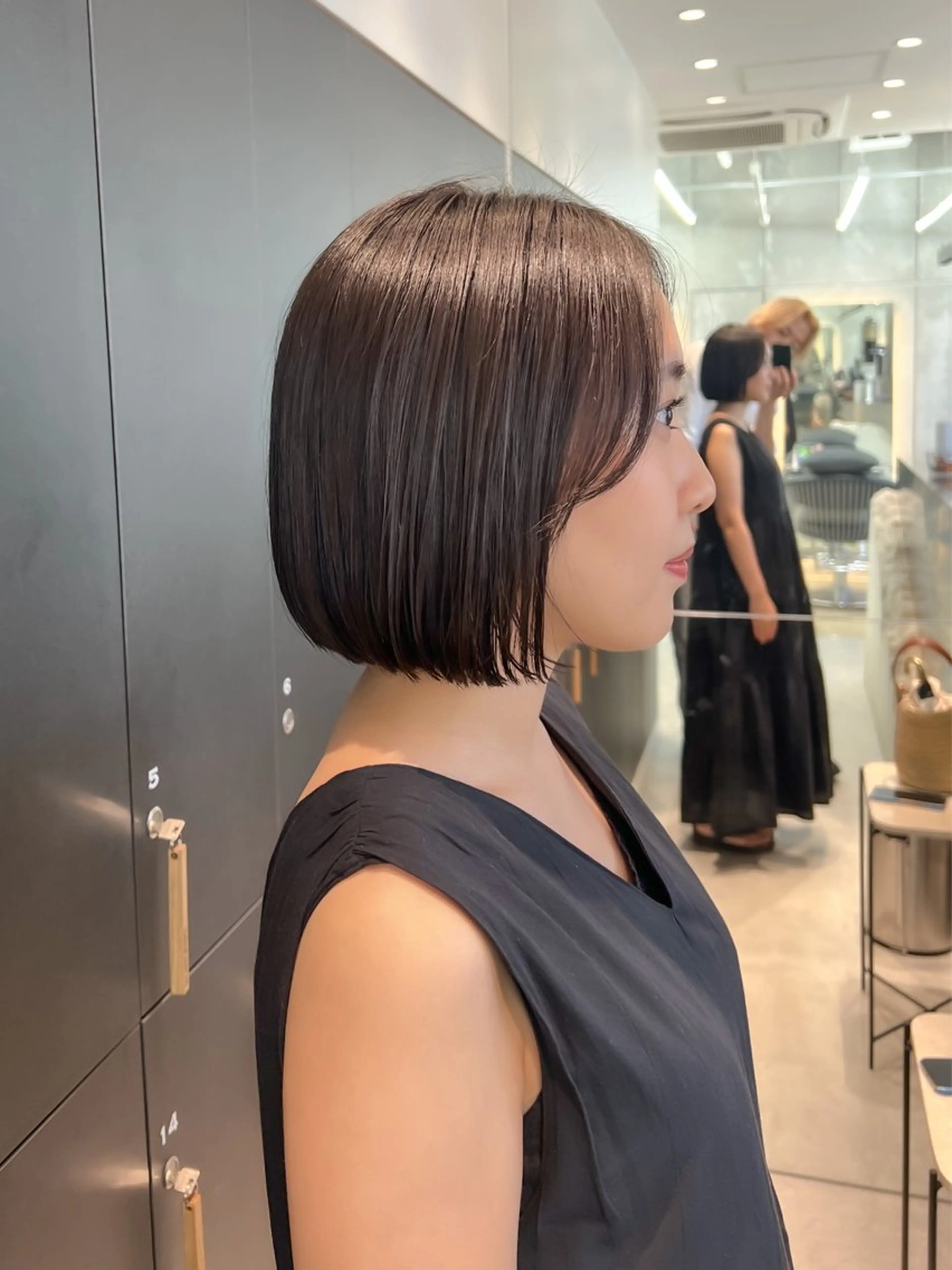 ミディアム カット ヘアカラー トリートメント ボブ/縮毛矯正 髪質改善/もえるのヘアスタイル