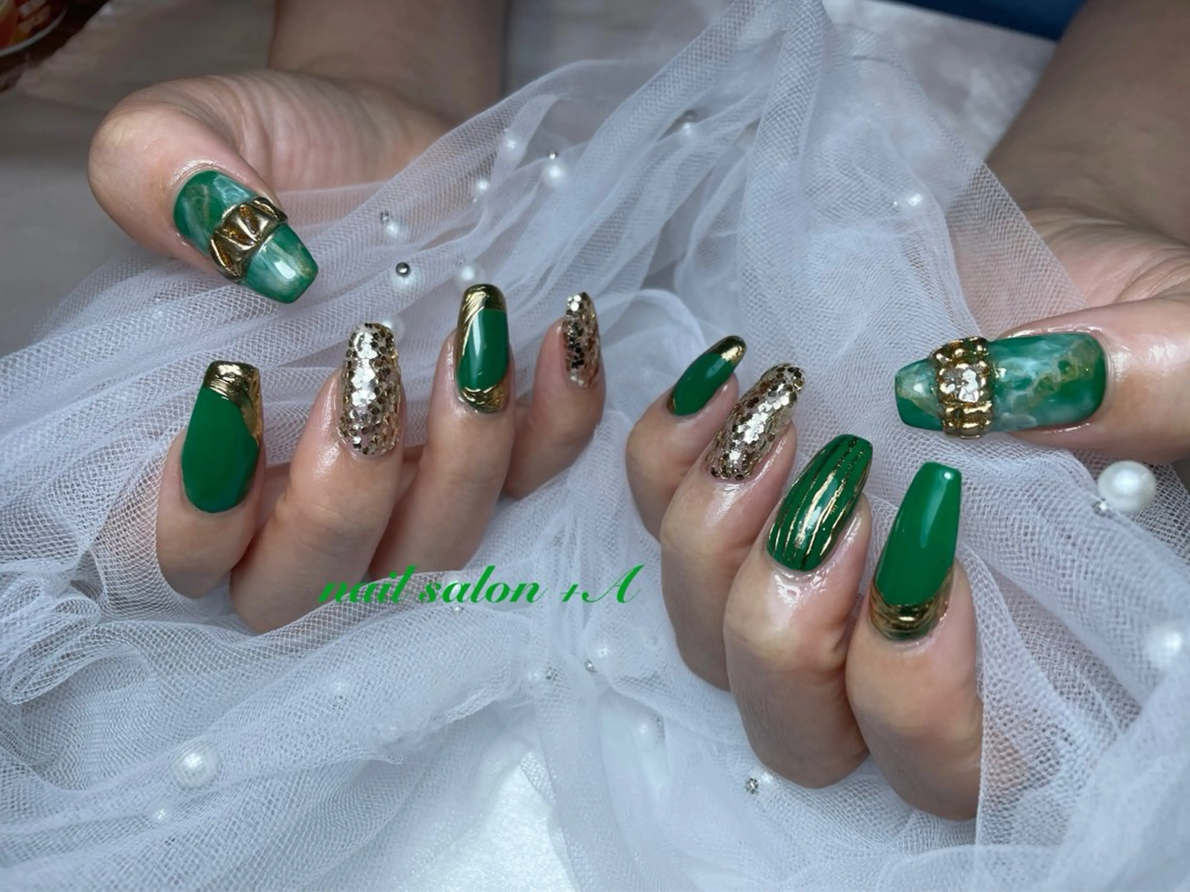ロング ハンドネイル nail salon +A所属・Nail Salon +Aのネイルデザイン
