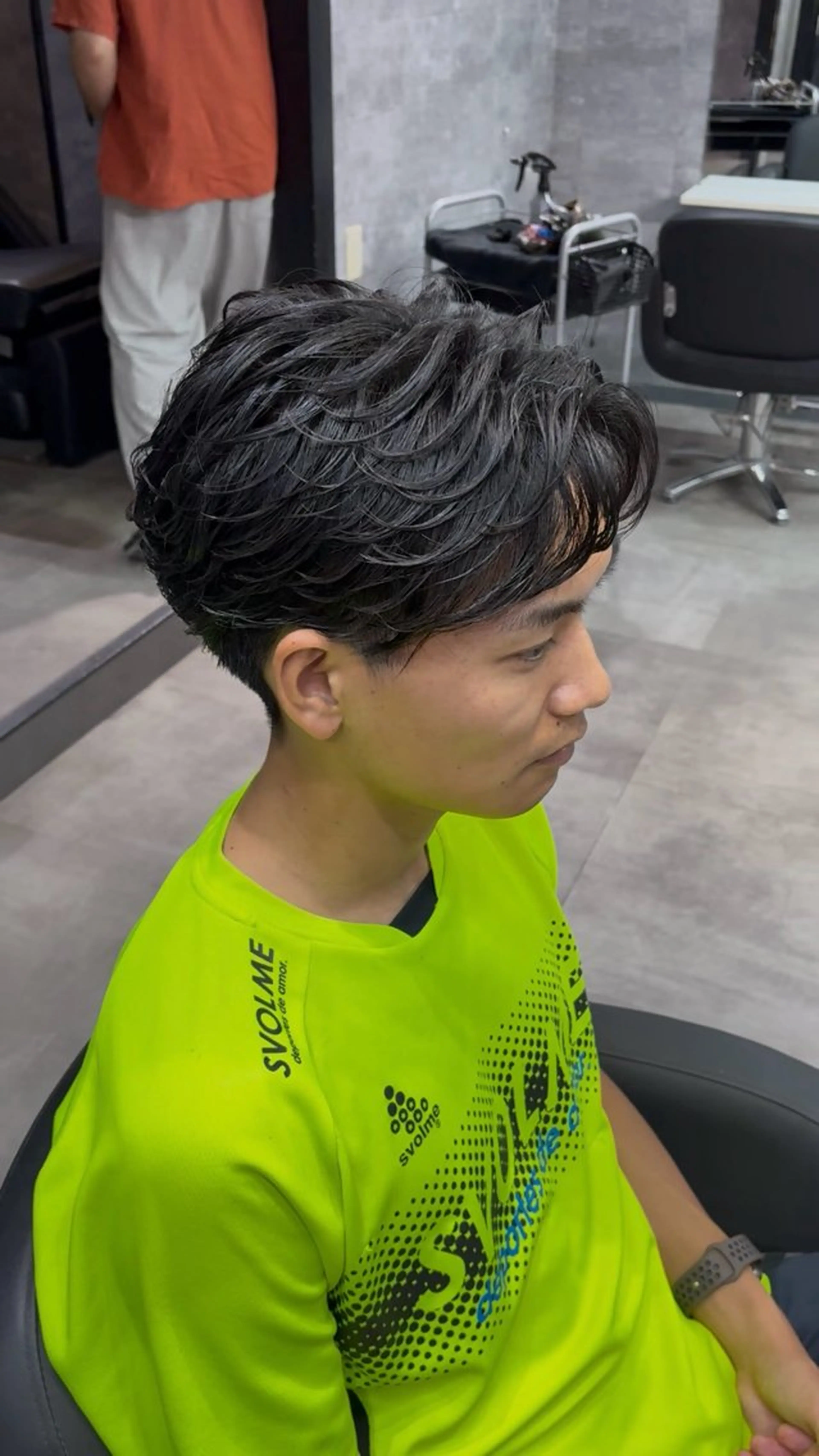 ショート パーマ メンズ フェザーパーマ メンズパーマ men's salonAno所属・メンズサロンAno. YUKIのヘアスタイル