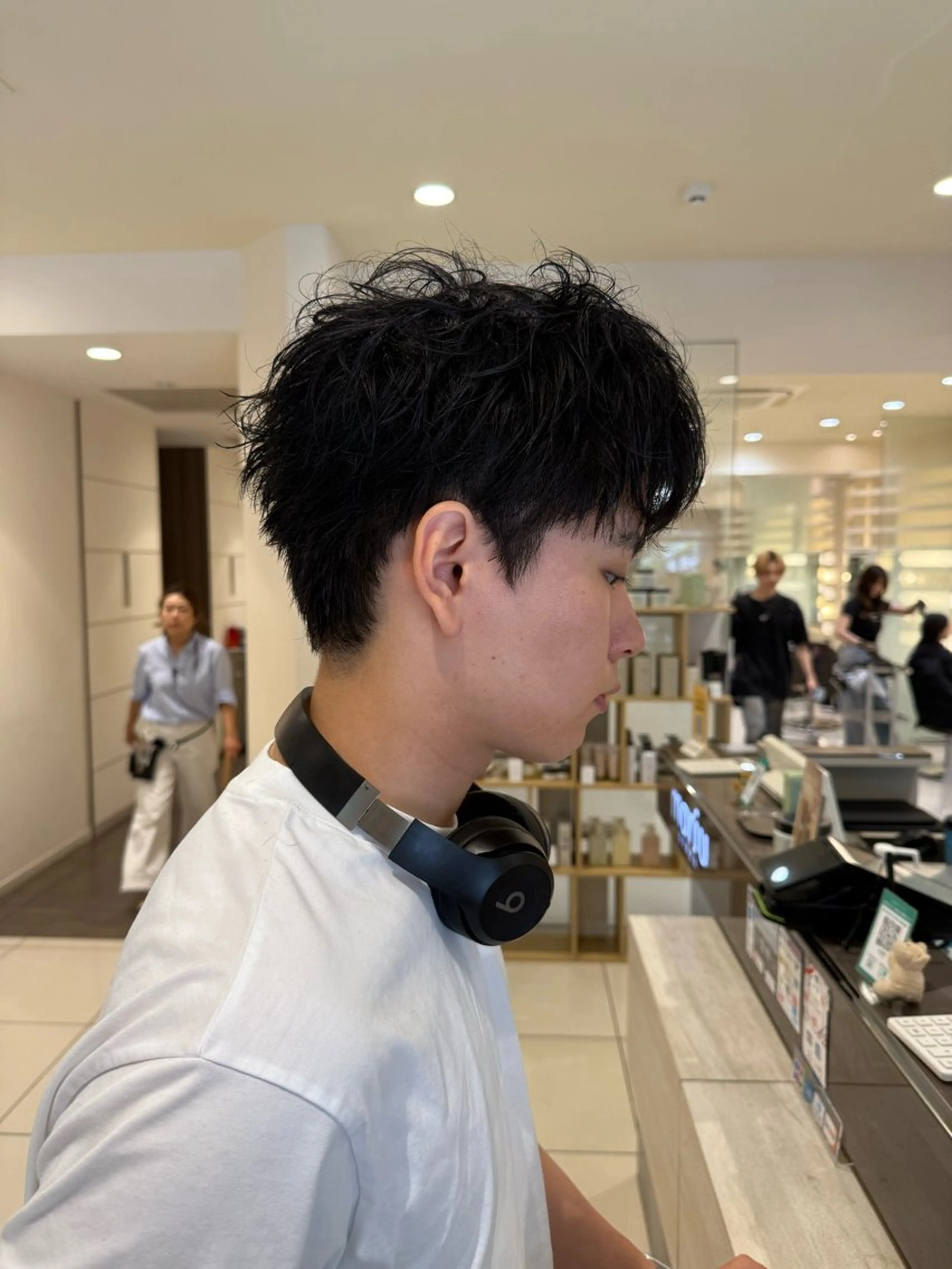 メンズ スパイキーショート カット トリートメント メンズ縮毛矯正 ブリーチカラー/まやのヘアスタイル