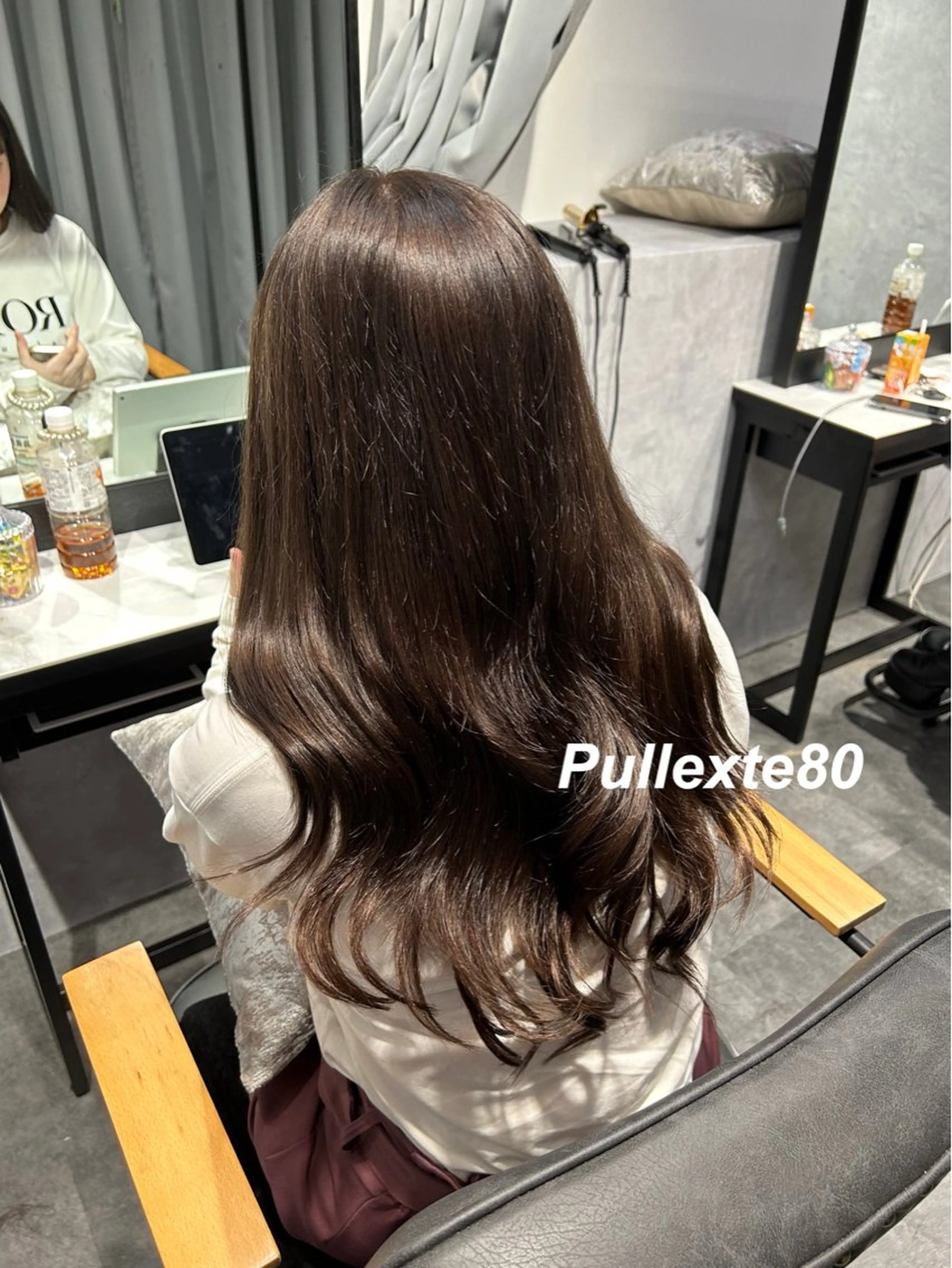 ロング プルエクステ エクステ エクステ プルエクステ/インナ ーカラー🦊はるなのヘアスタイル