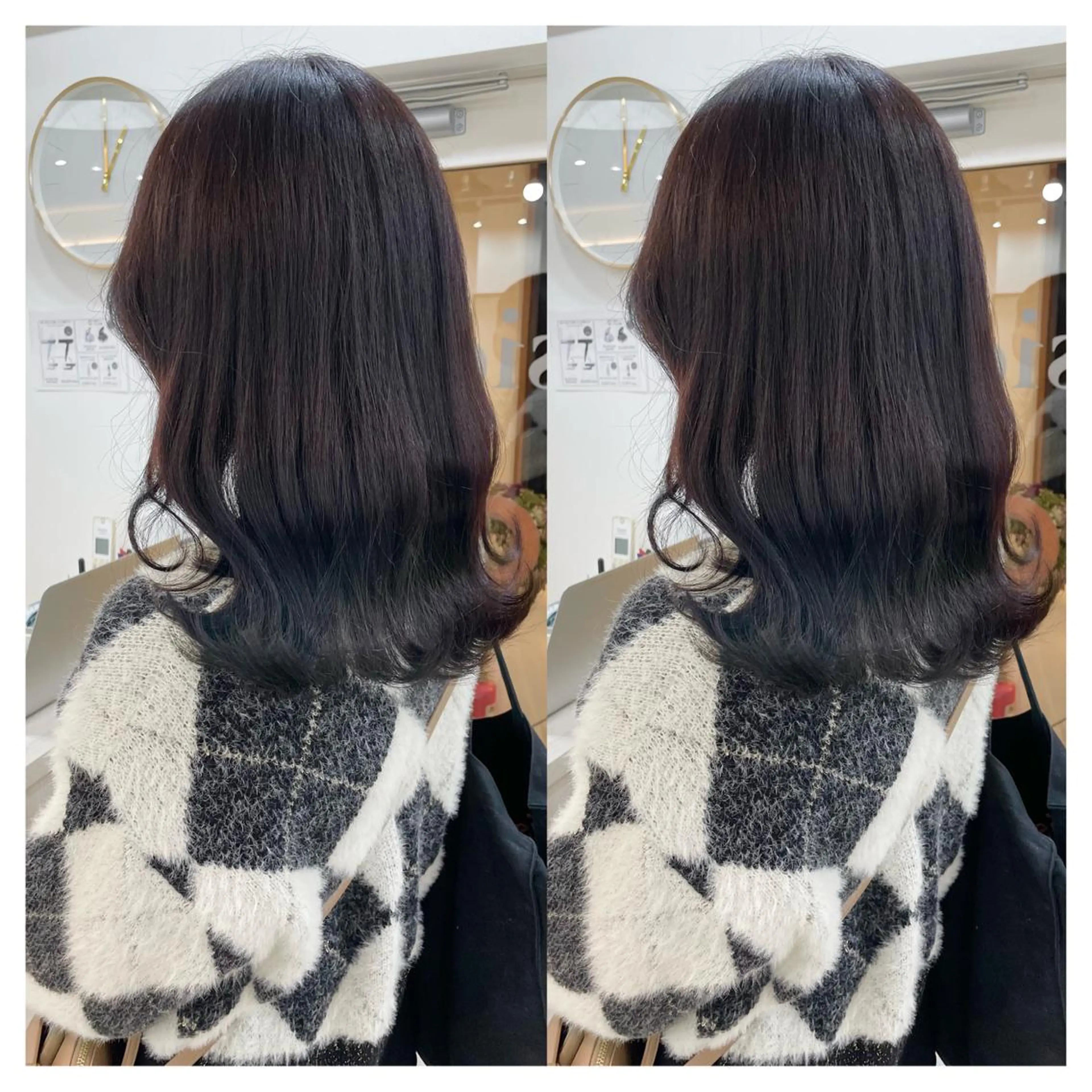 ミディアム カラー カット ヘアカラー トリートメント 村山 茉衣のヘアスタイル