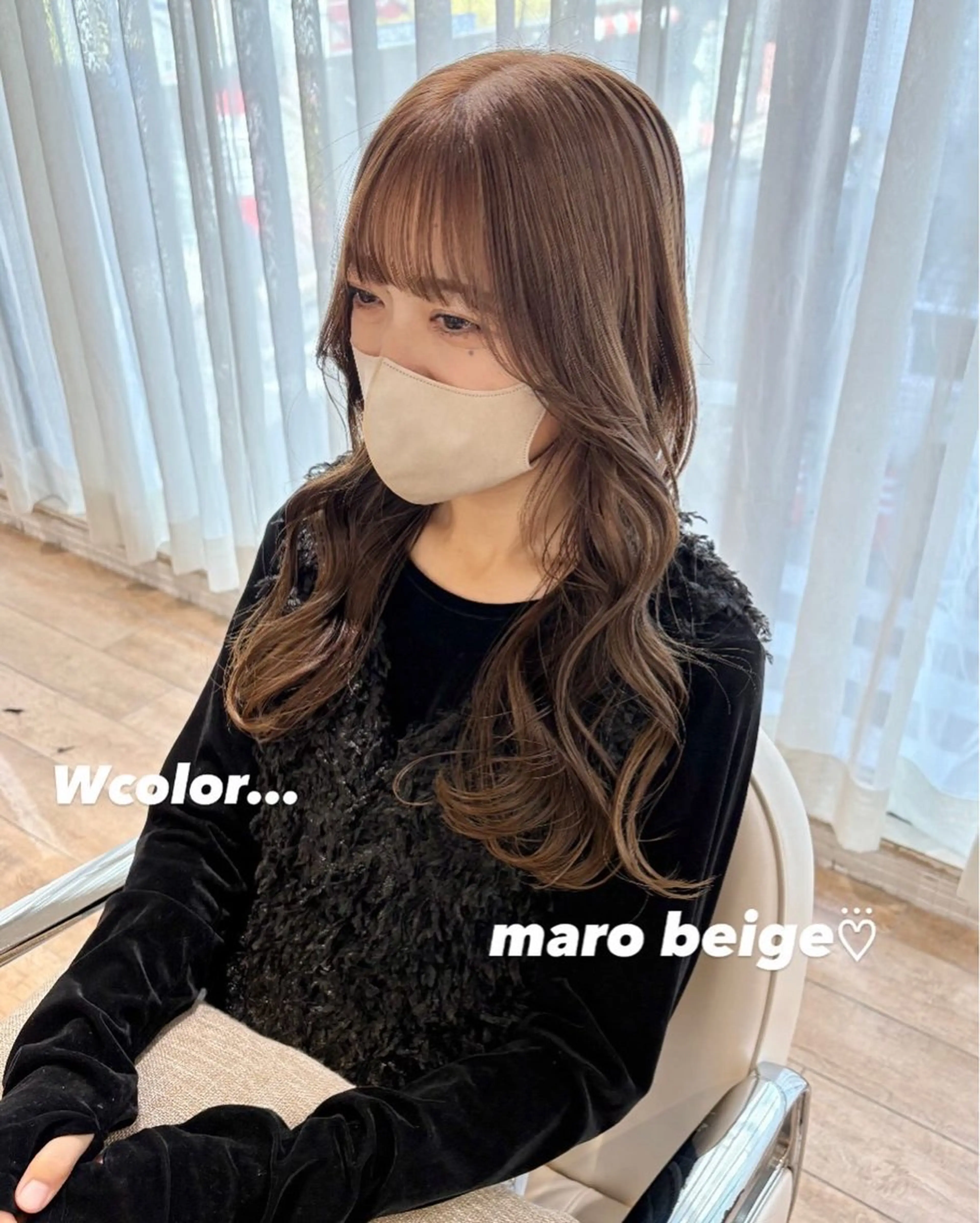 セミロング カラー ヘアアレンジ ヘアカラー トリートメント ハイトーンピンク🍑 ブリーチ🍑RINAのヘアスタイル