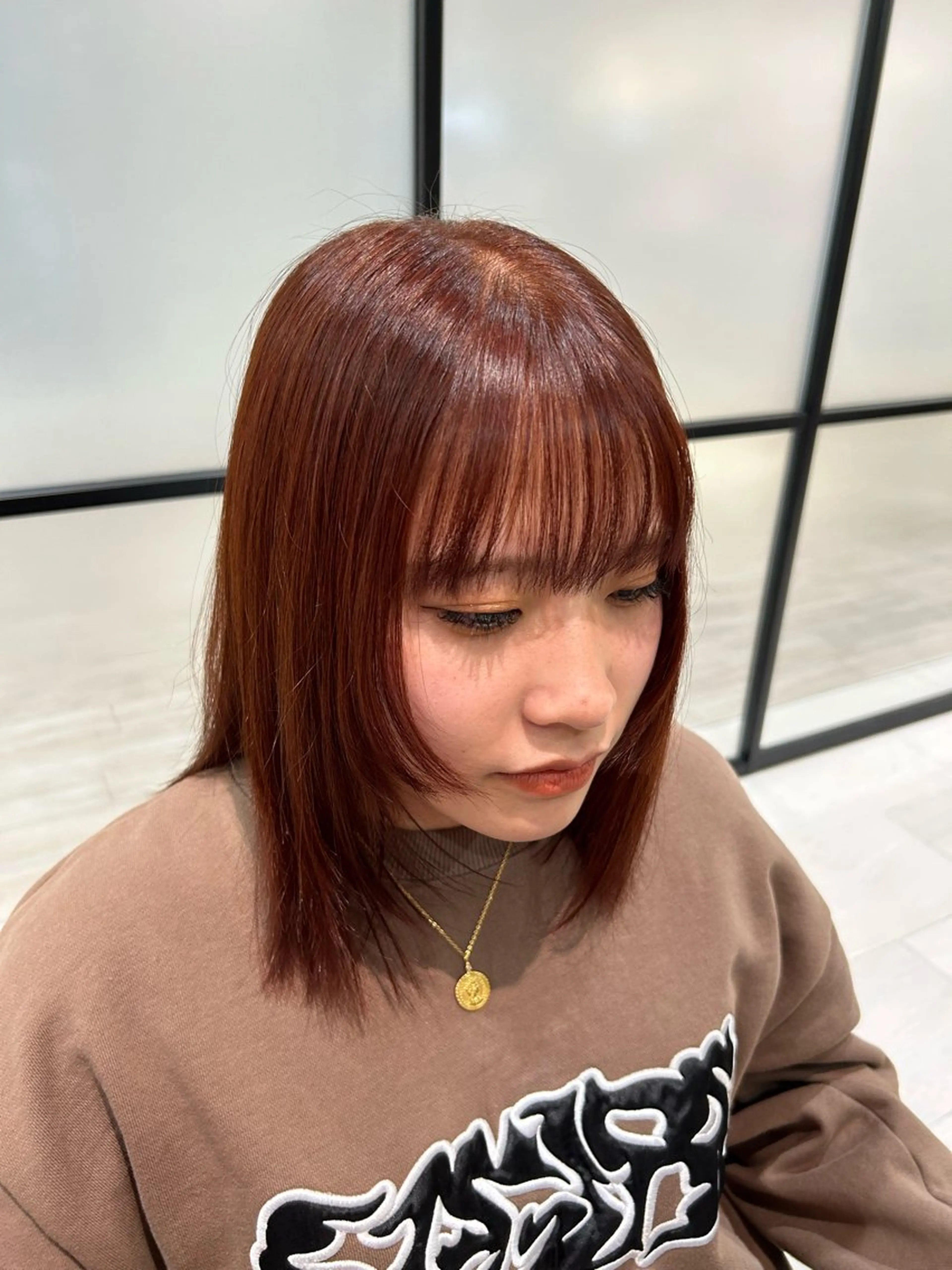 ミディアム 顔周りカット レイヤーカット レイヤー/流行りヘア 🤲MIREI🤲のヘアスタイル