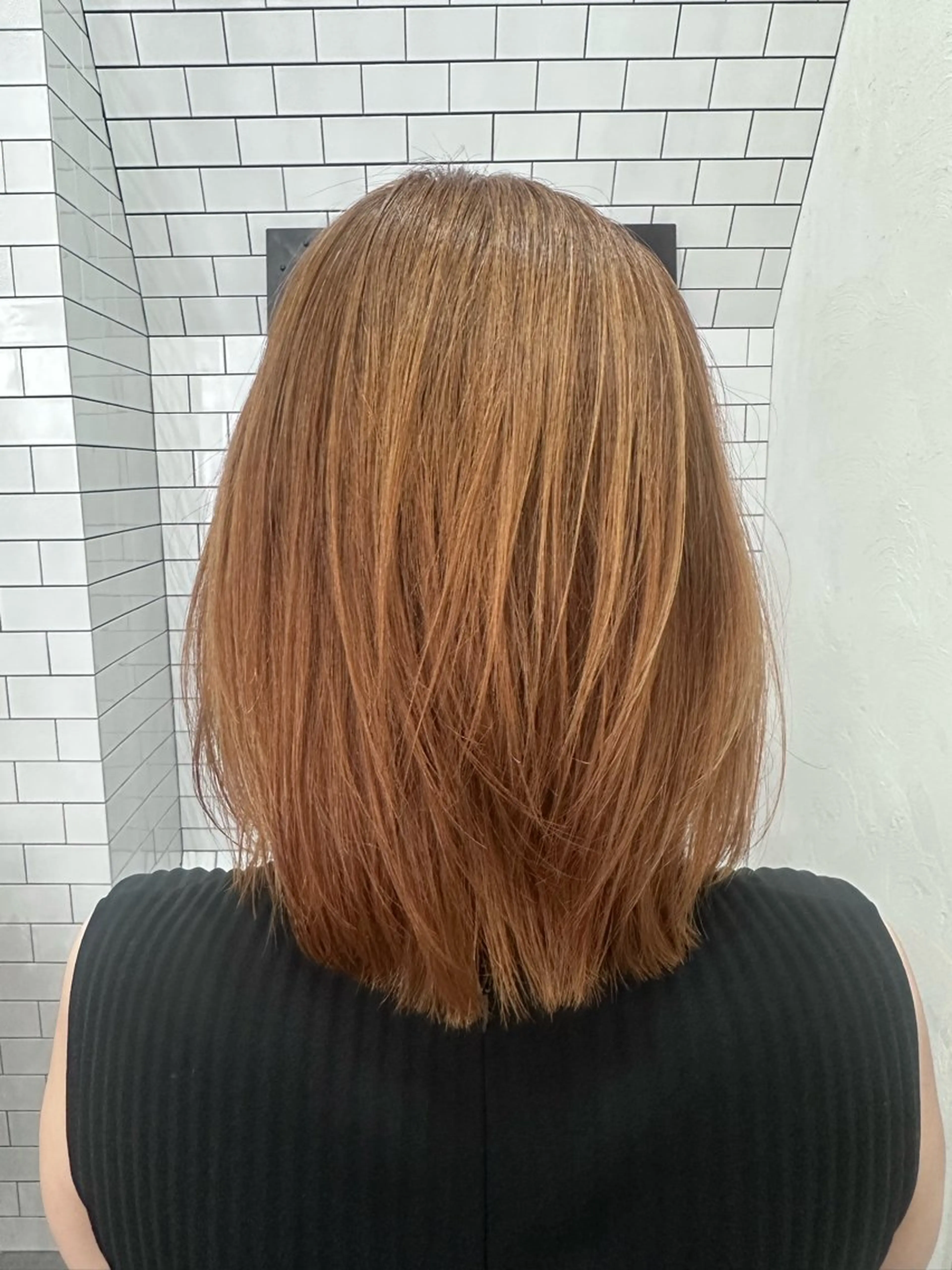 ミディアム カット 縮毛矯正 トリートメント 妙見 知洋のヘアスタイル