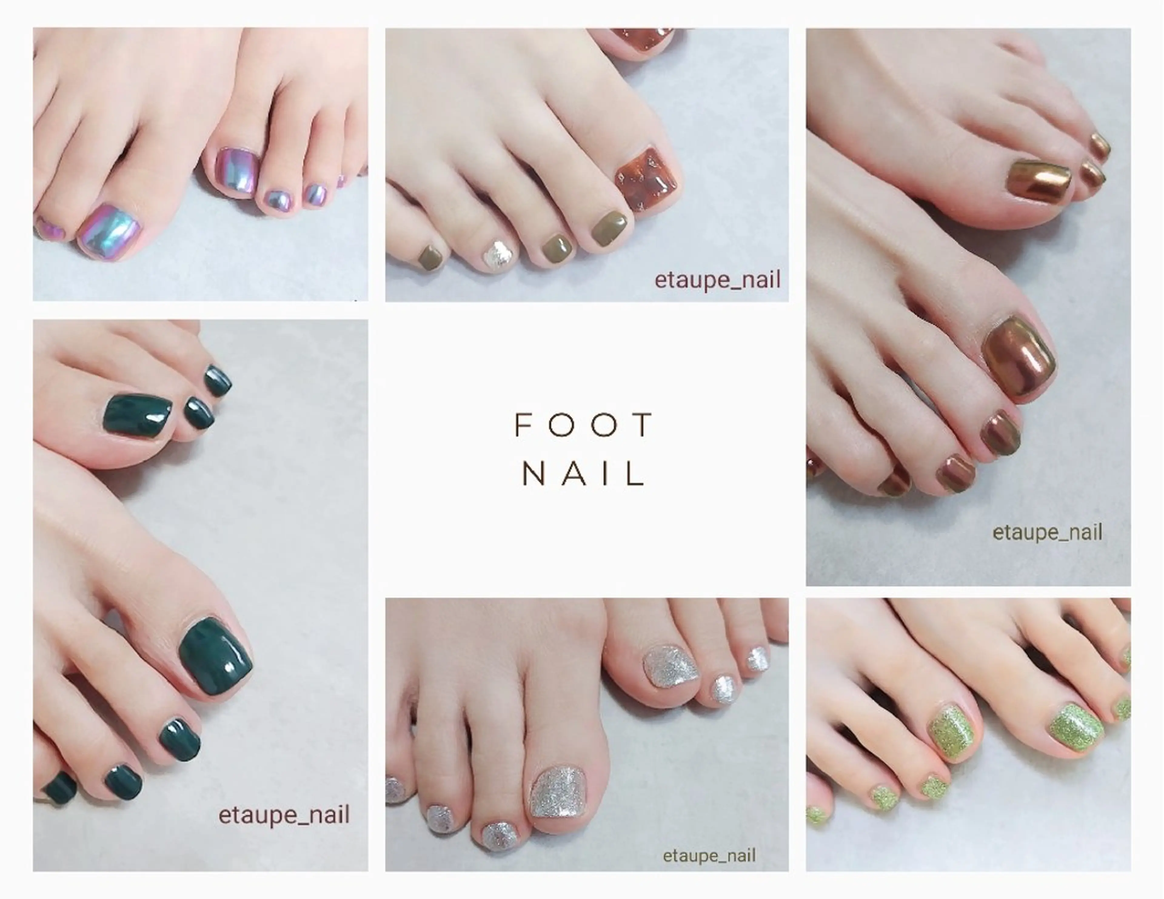 ネイル フットネイル ジェルネイル グリーン ワンカラーネイル フットネイル etaupe nail所属・向原自宅サロン ★エトープネイルのネイルデザイン