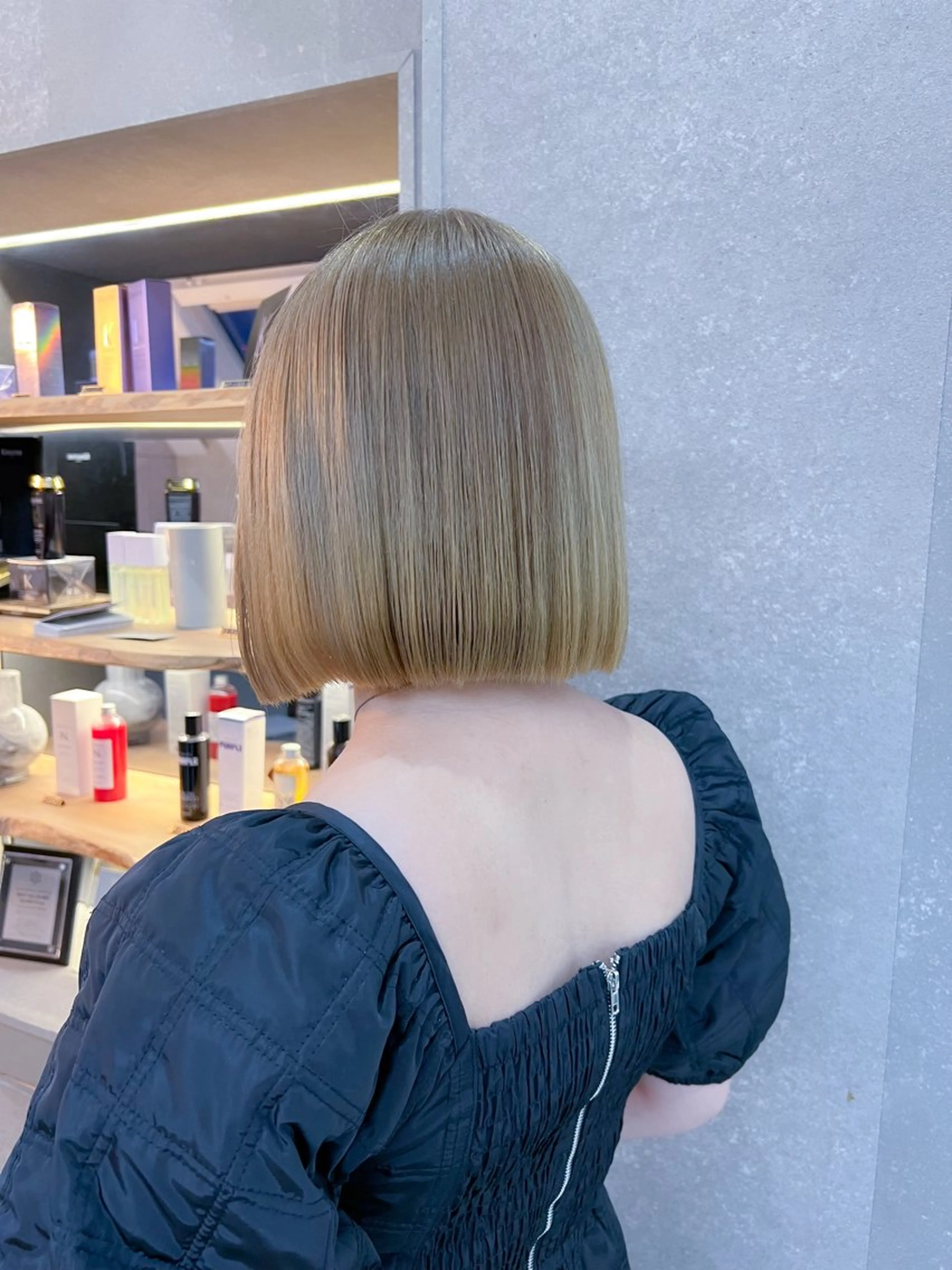 ミディアム カラー カット ヘアカラー トリートメント 髪質改善/ボブ/ ハイトーン❣️yuiのヘアスタイル