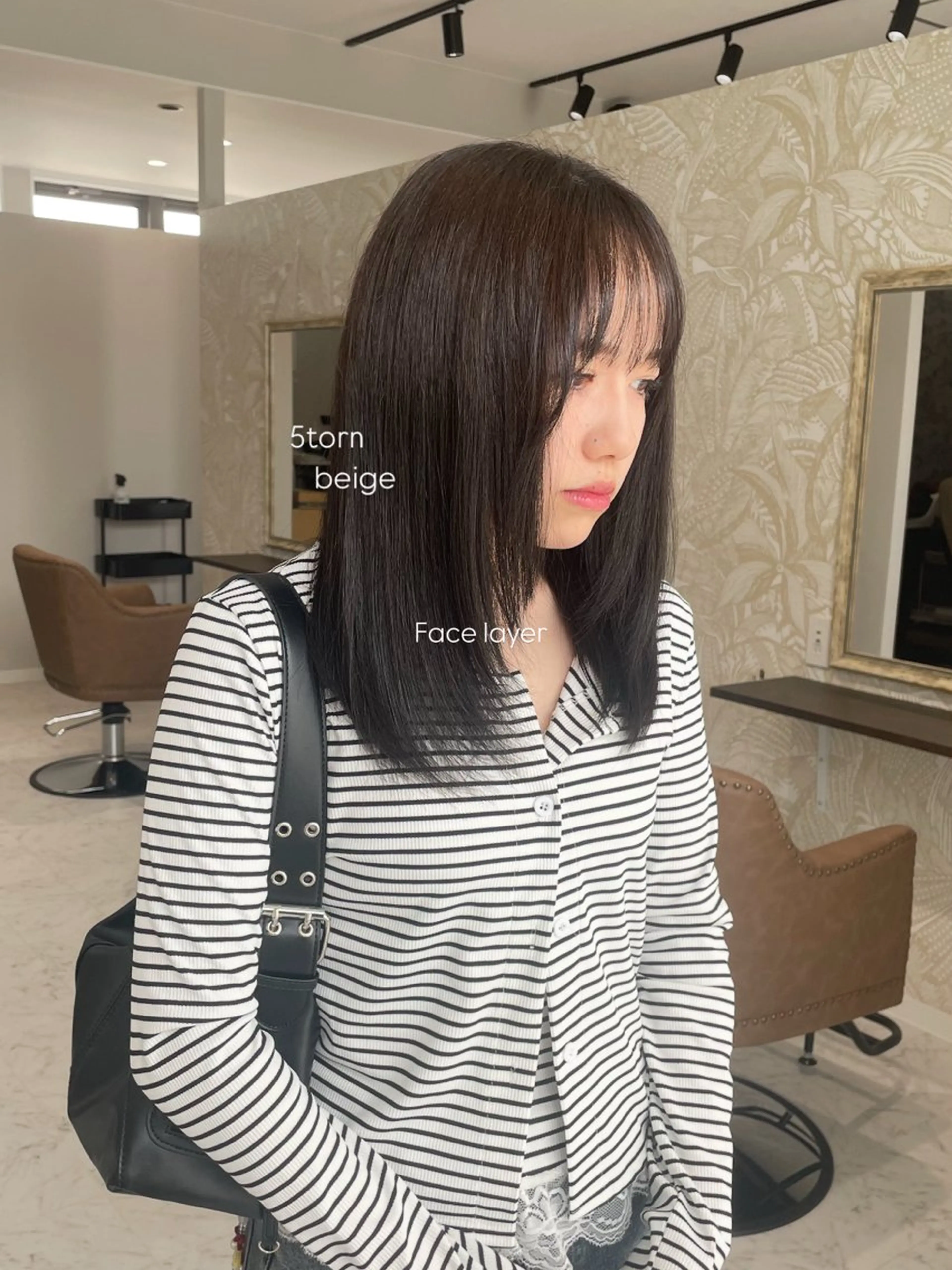 セミロング カラー 顔まわりレイヤー 顔周りカット レイヤーカット カット moe🥣ﾚﾃﾞｨｰ ｽ特化/透明感ｶﾗｰのヘアスタイル