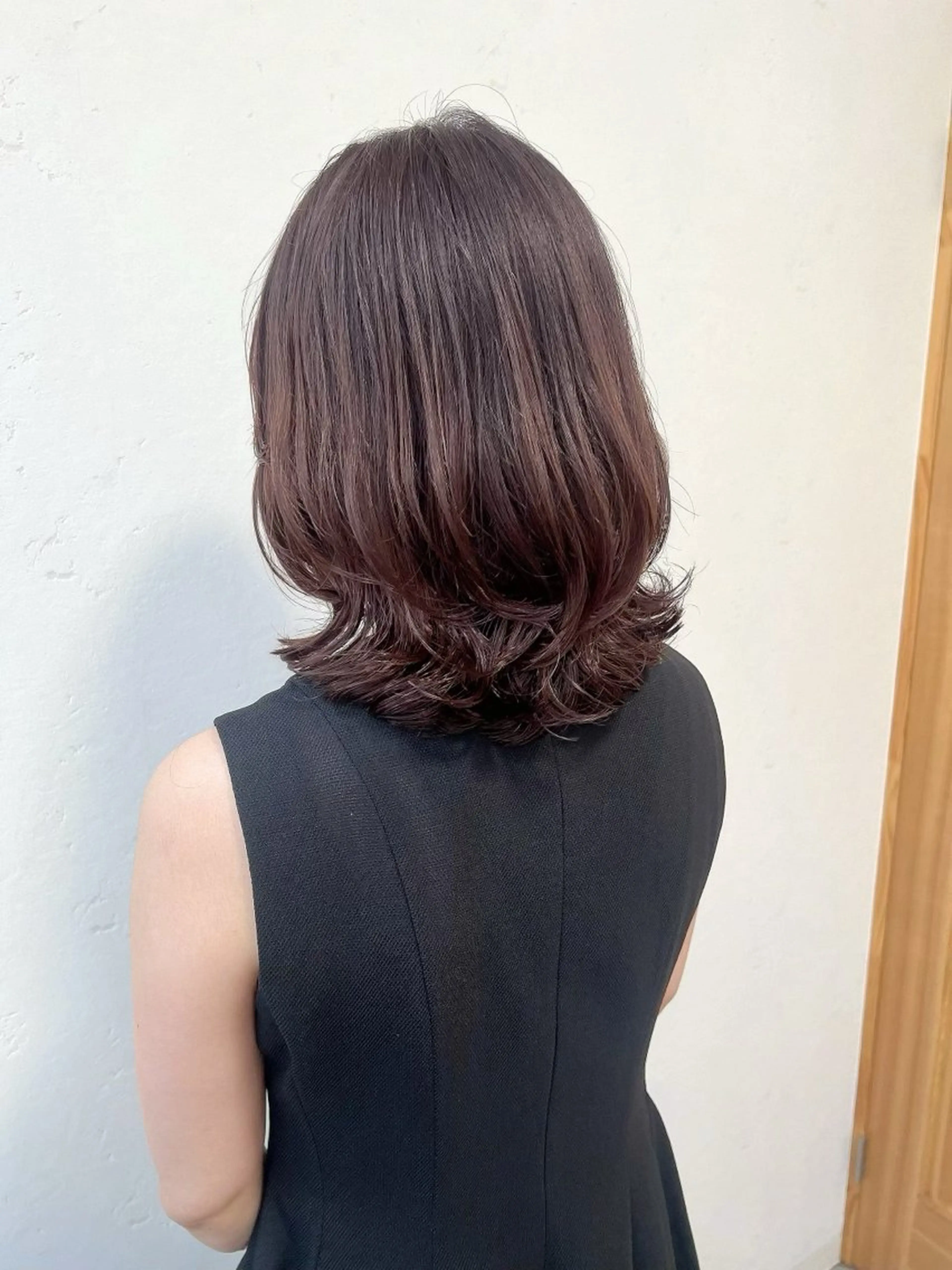 ミディアム パーマ コテ巻き風パーマ SHONOのヘアスタイル