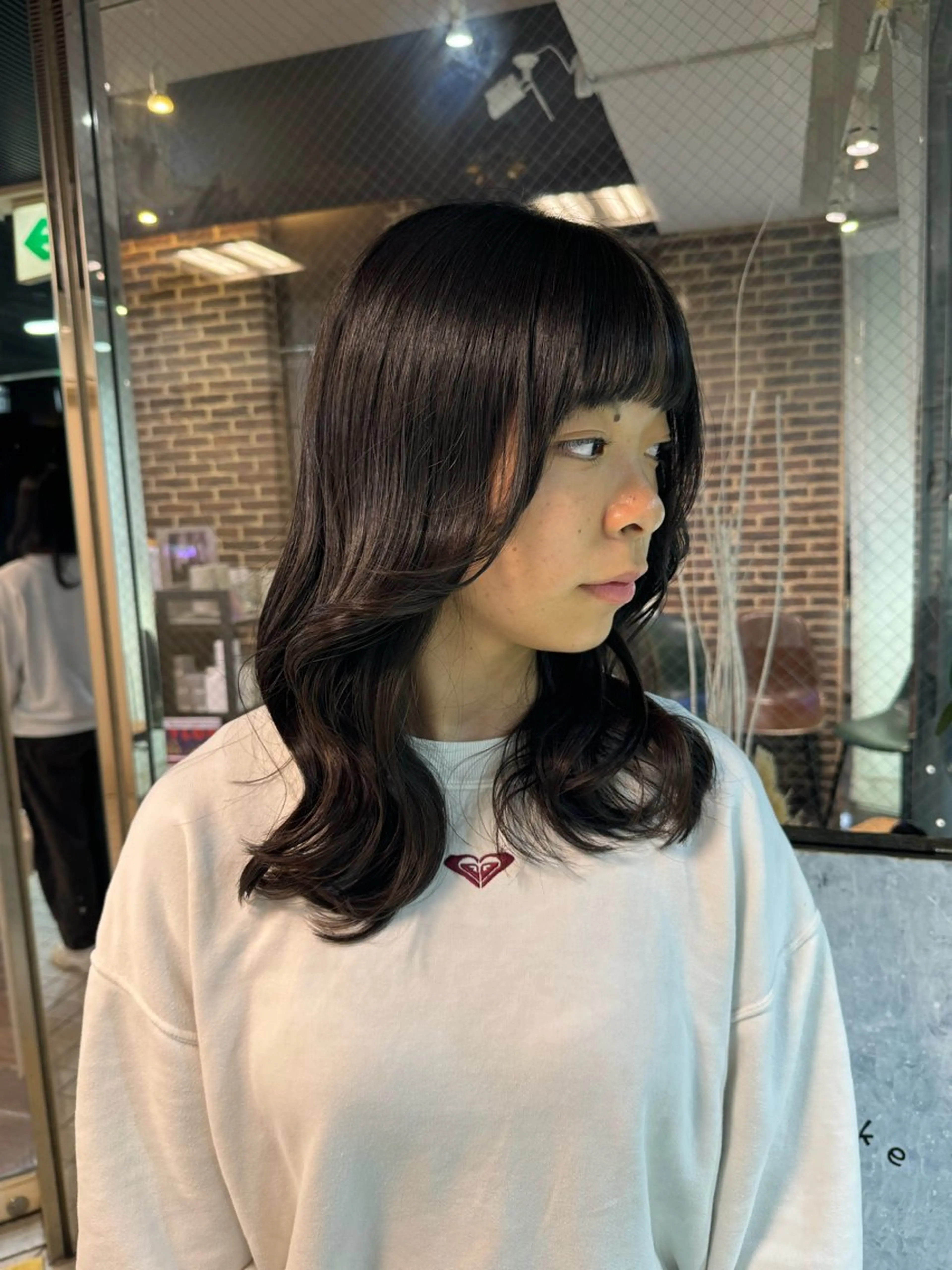 ミディアム ボブ 髪質改善 韓国風ヘア レイヤーカット トリートメント designcolo r/似合わせNOKAのヘアスタイル