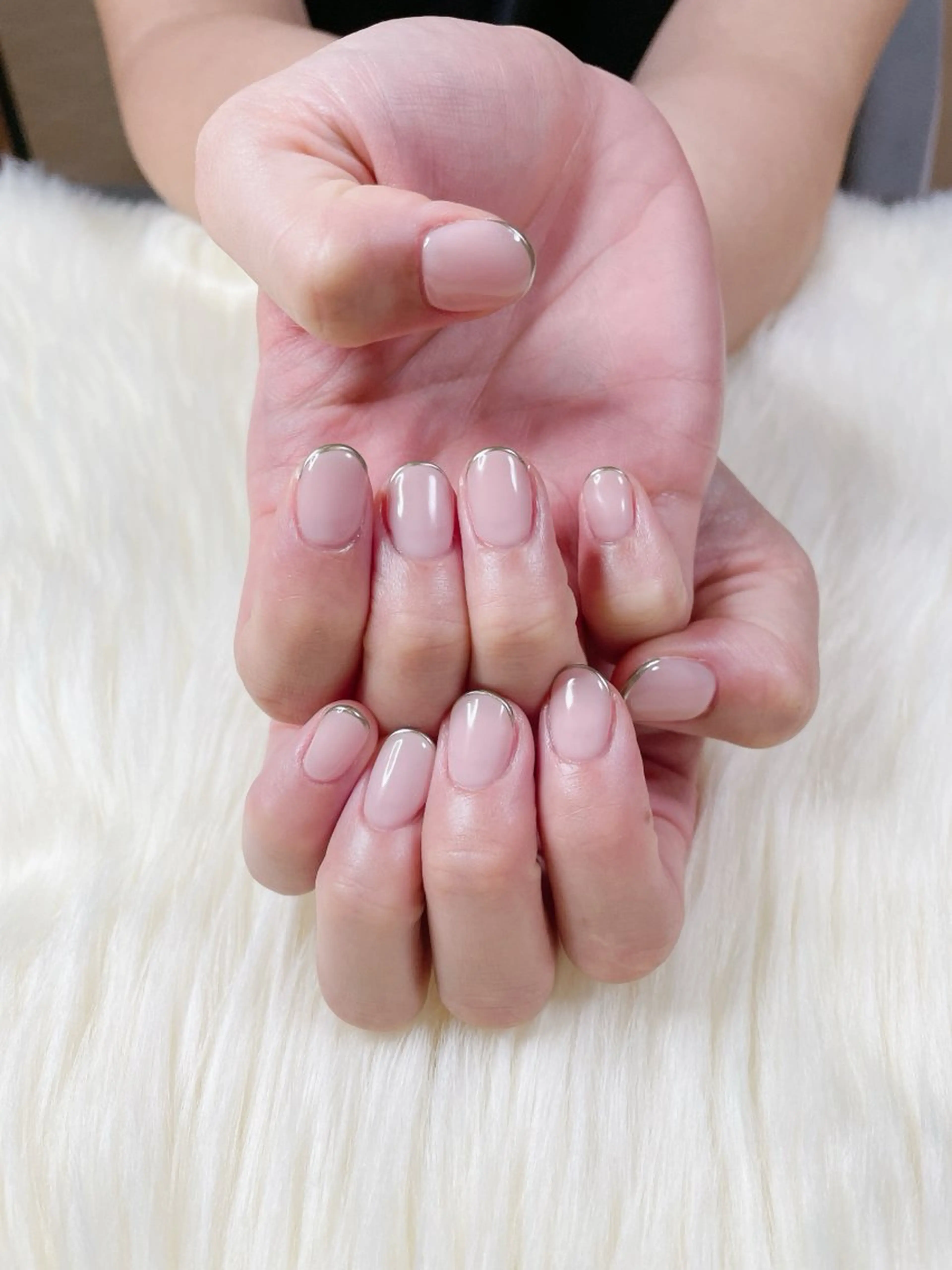 ネイル ミラーネイル オフィスネイル ワンカラーネイル シンプルネイル ハンドネイル cherish nailのネイルデザイン