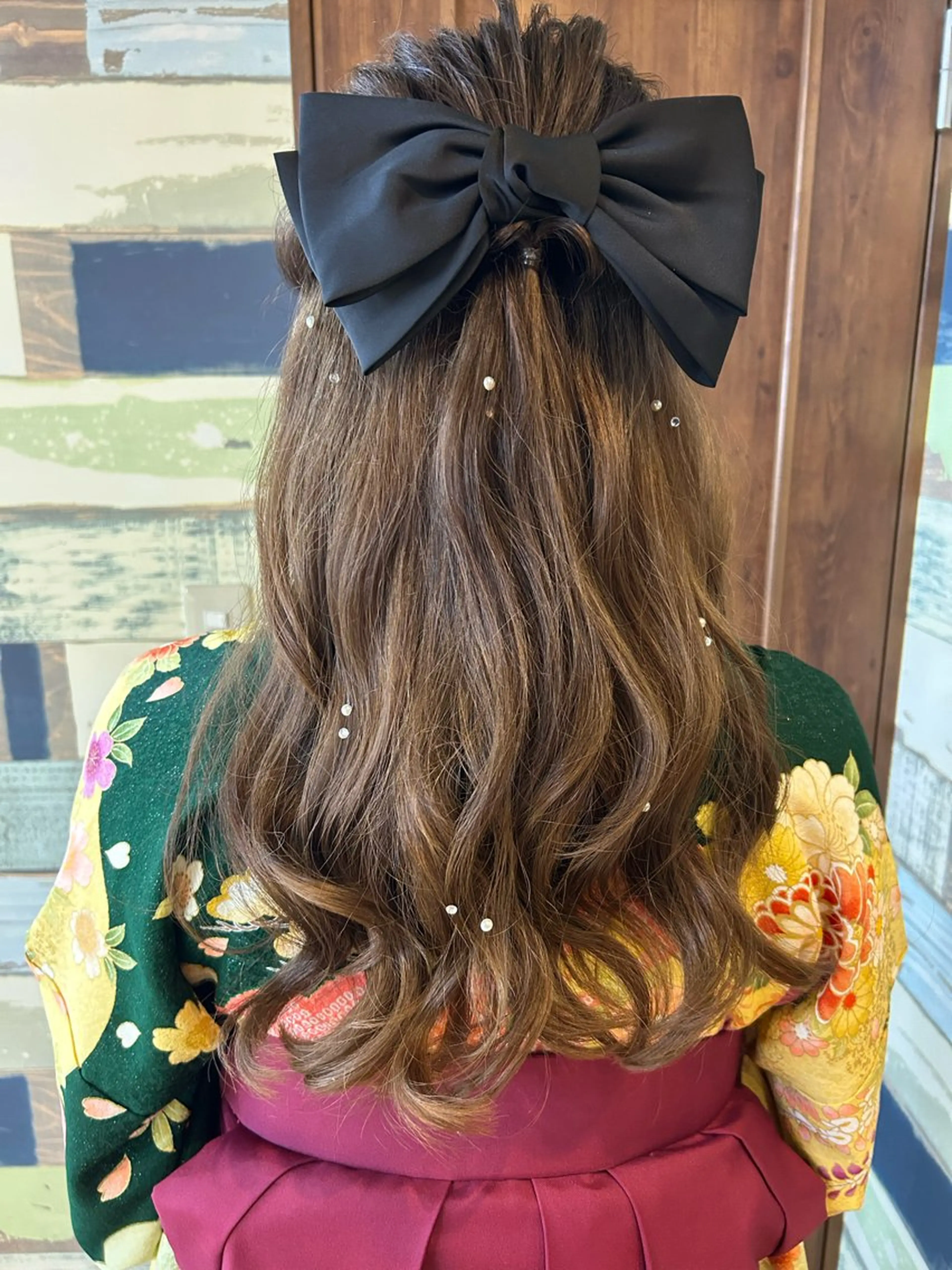 セミロング ヘアセット 🎀ブリーチなし カラーyui🎀のヘアスタイル