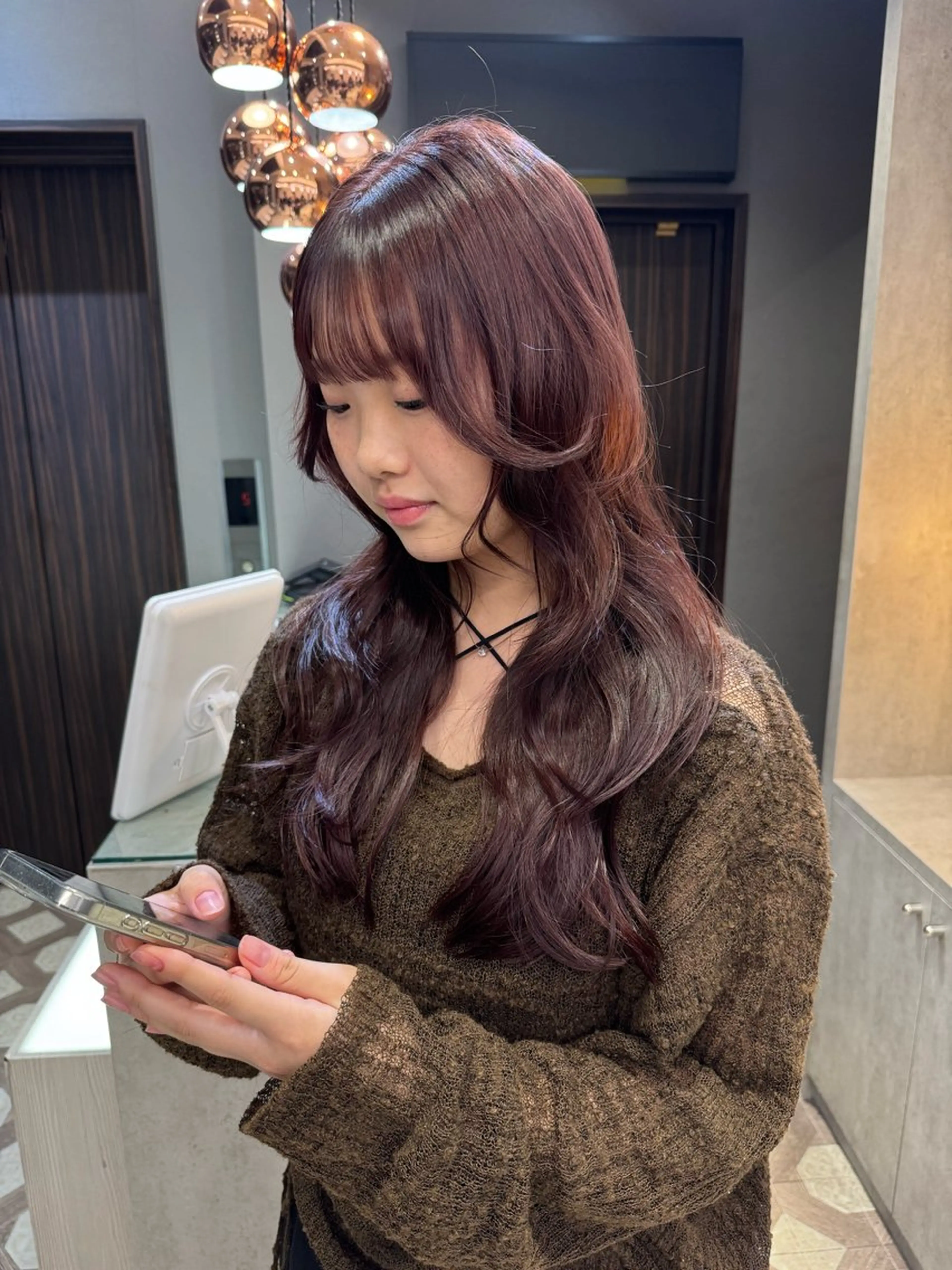 ロング カラー 赤みなし／ハイトーン miyuuのヘアスタイル