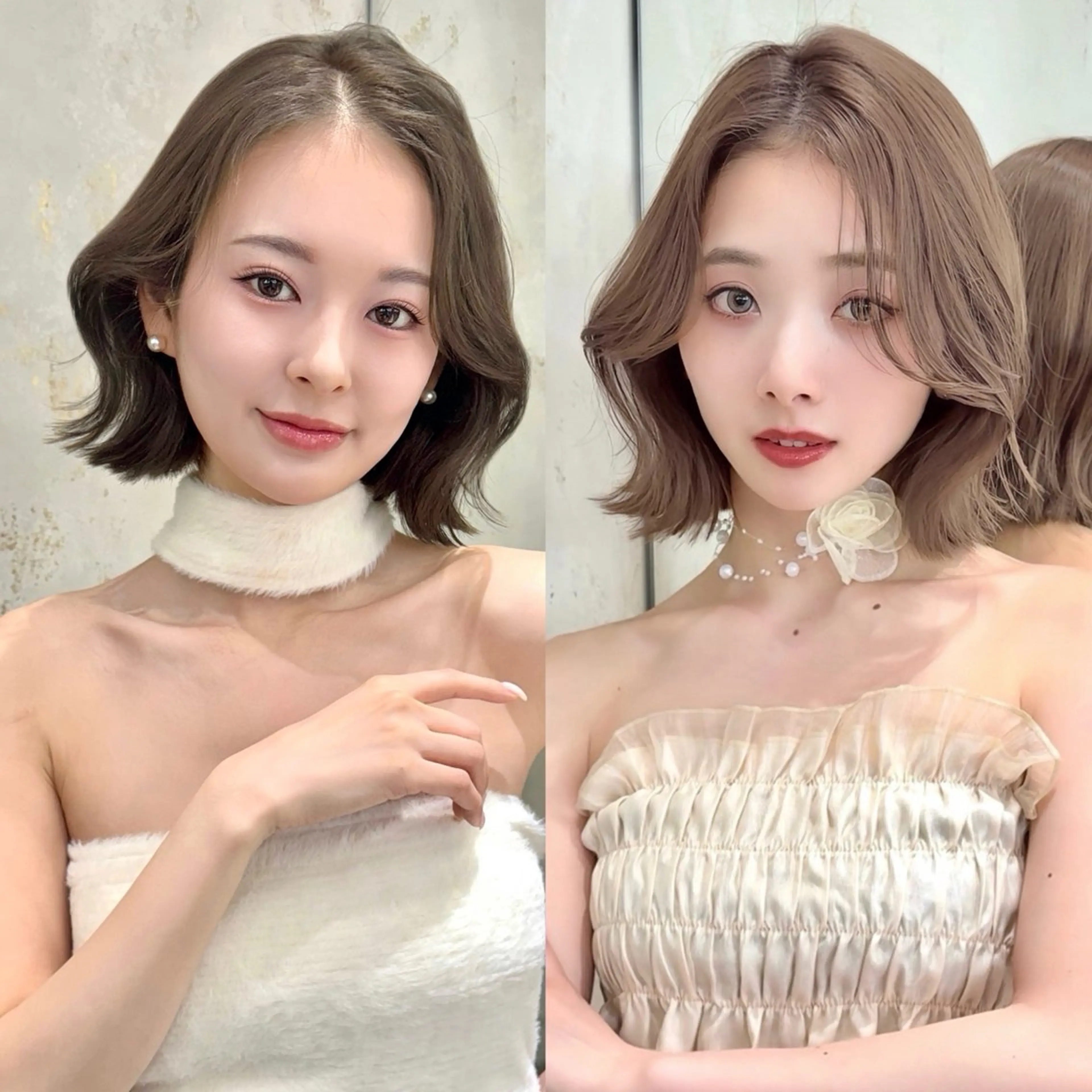 ショート カラー カット ヘアカラー トリートメント 莉乃/縮毛矯正/髪質 改善/艶カラーのヘアスタイル