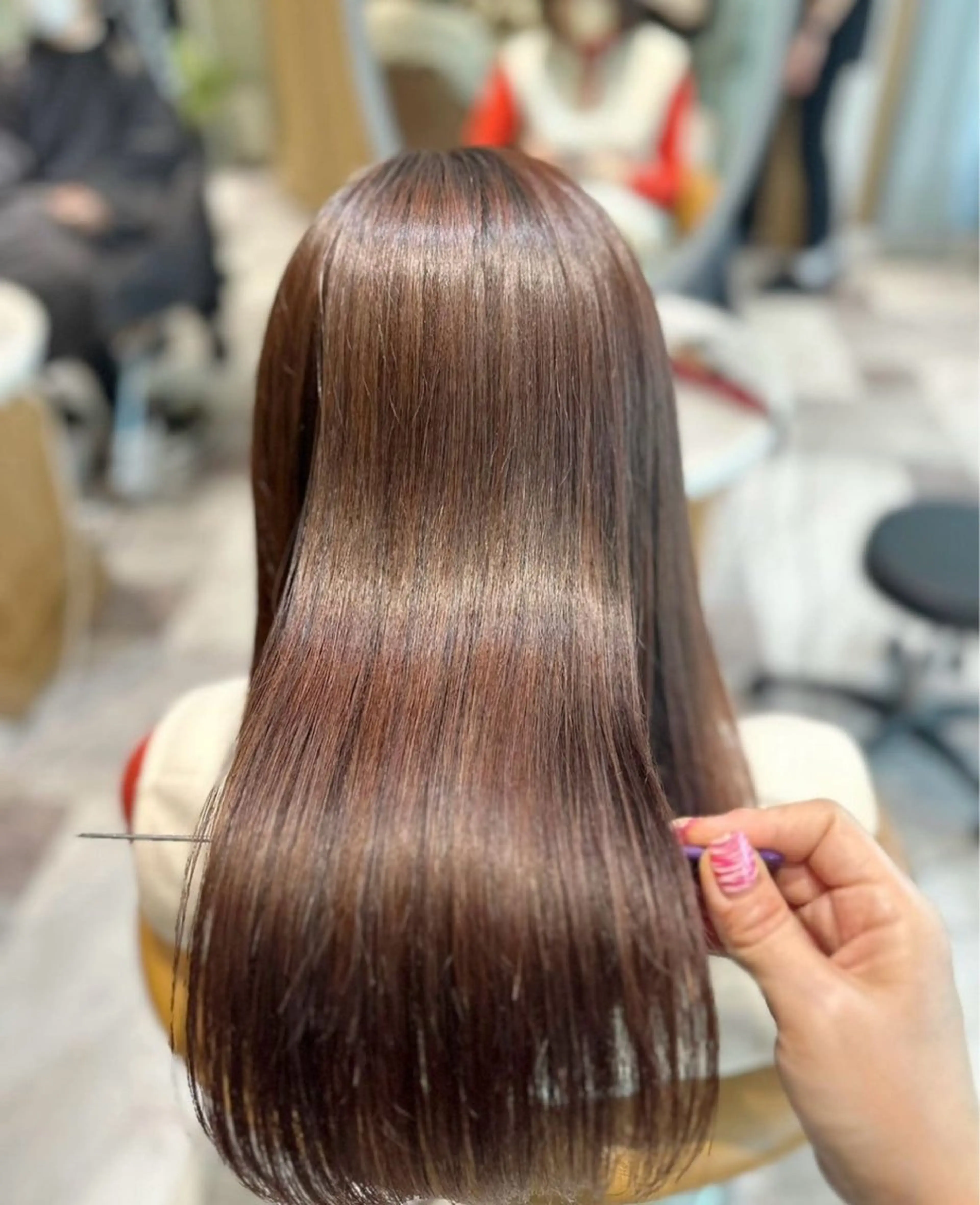 ロング カラー ❤️ブリーチなし💚 ダブルカラー平野実花のヘアスタイル