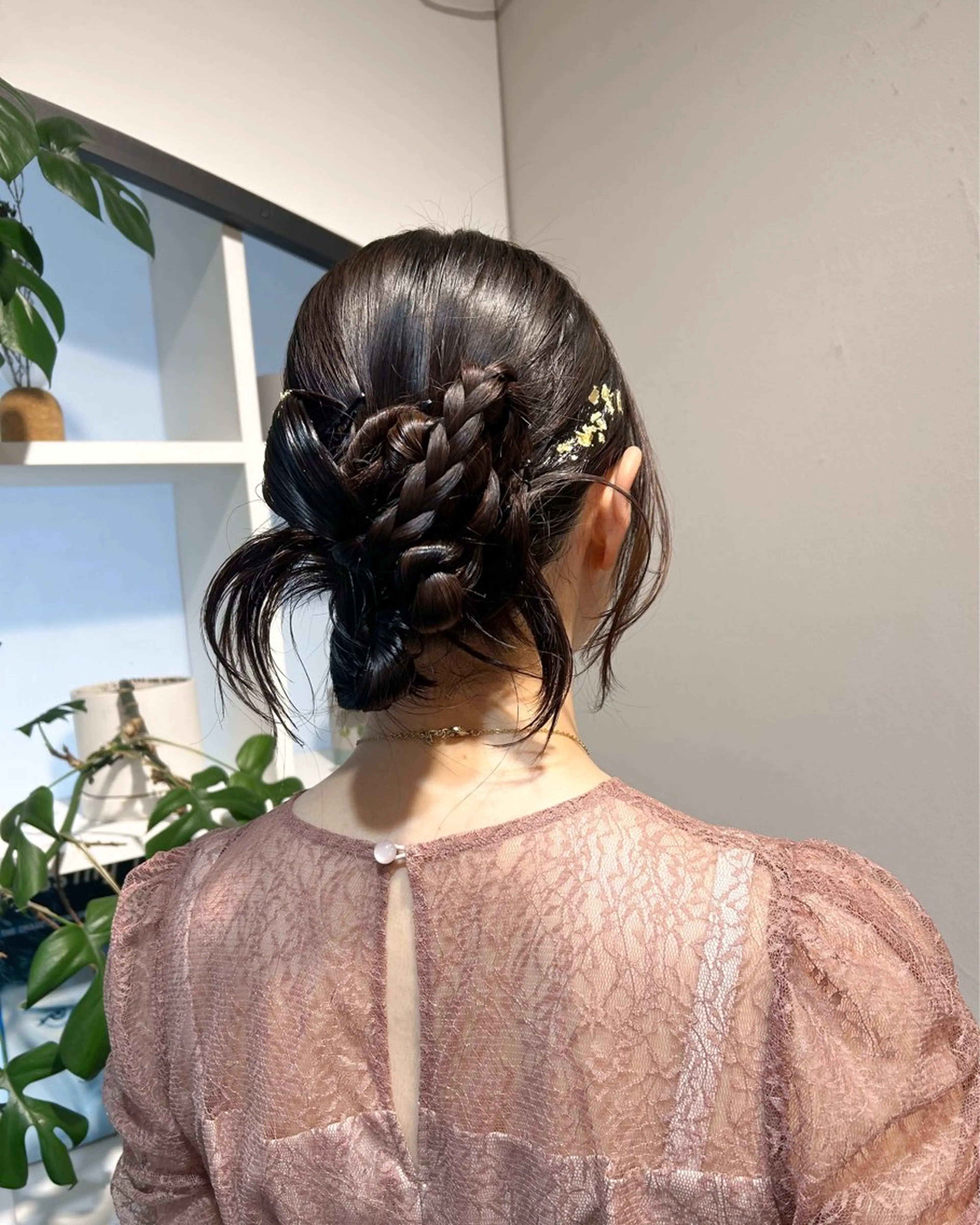 セミロング ヘアアレンジ ヘアセット アレンジ/新宿 透明感カラー/ヤノのヘアスタイル