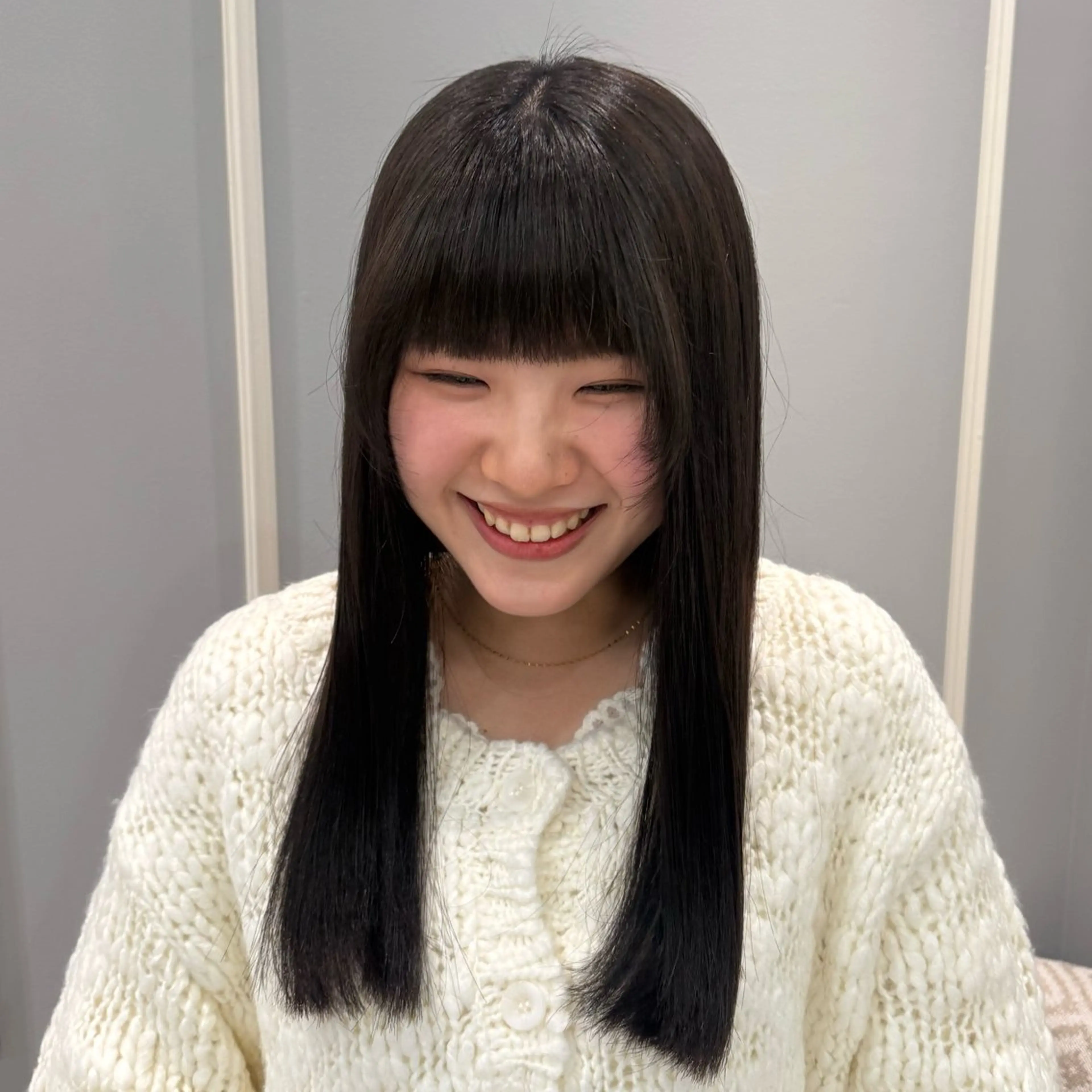 セミロング ヘアカラー ねいろ/ 縮毛矯正モデル募集中のヘアスタイル