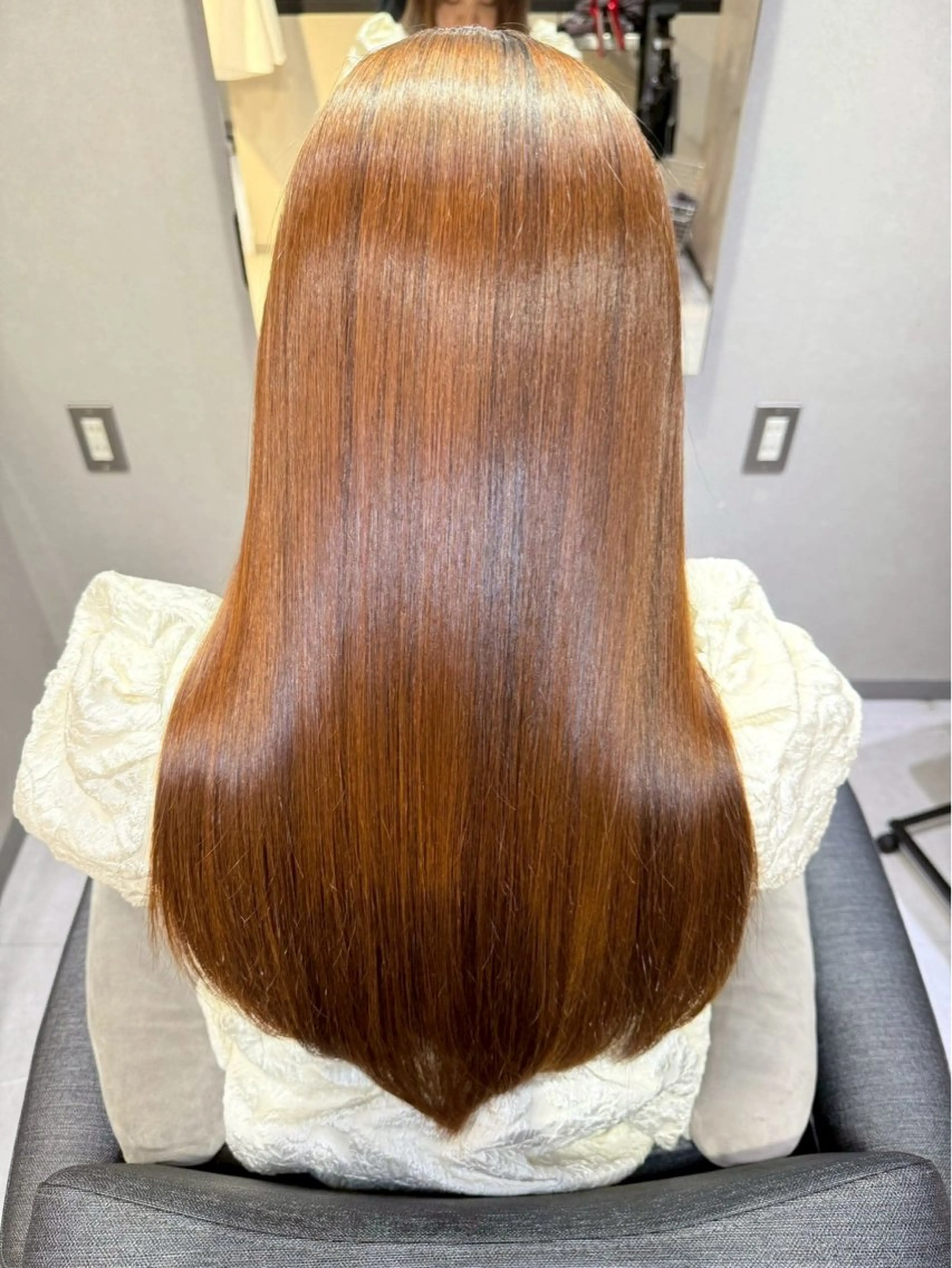 ロング カラー 髪質改善韓国コテ巻き パーマ/城井友輔のヘアスタイル