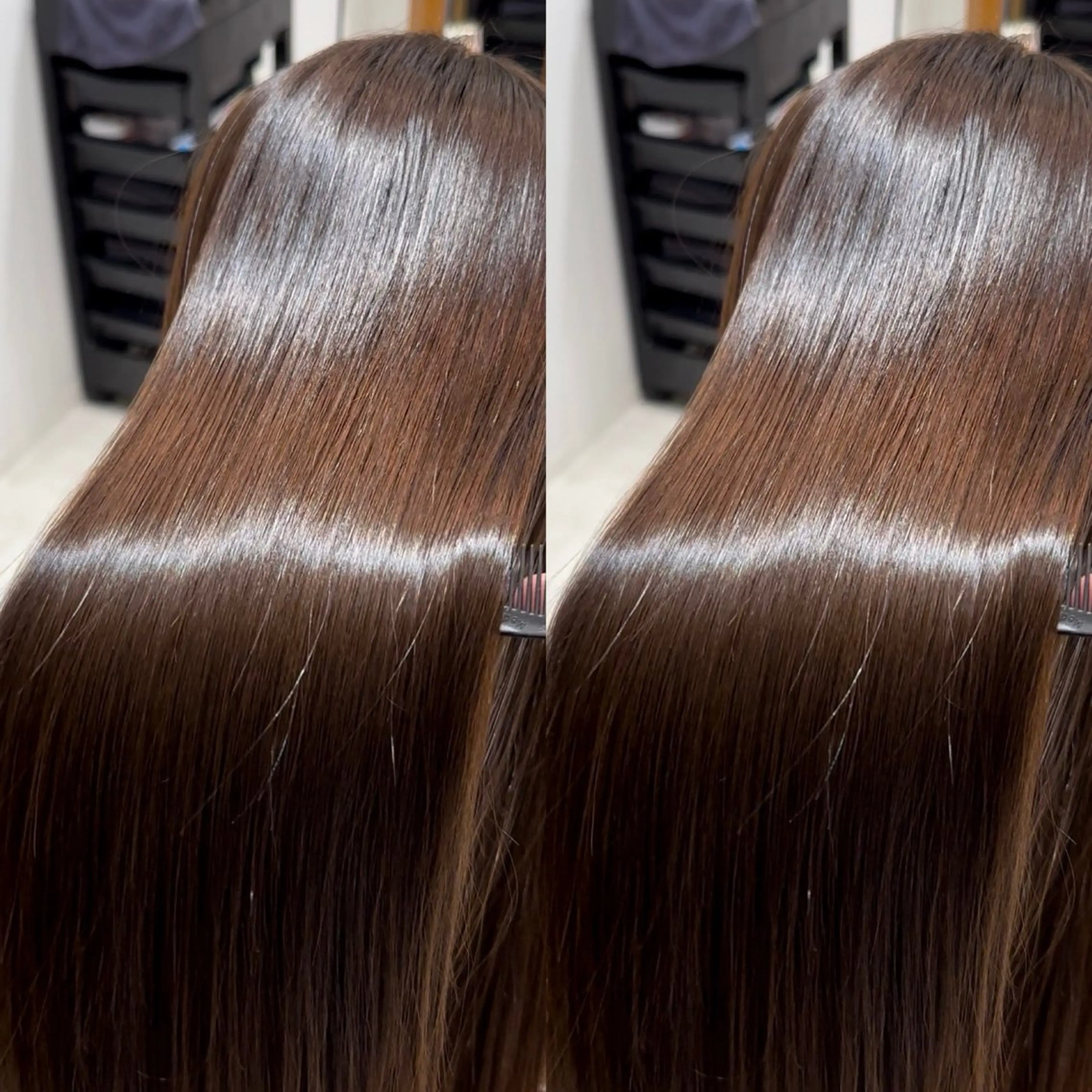 セミロング 縮毛矯正 ブリーチ/髪質改善/ アフロ美容師しゅんのヘアスタイル