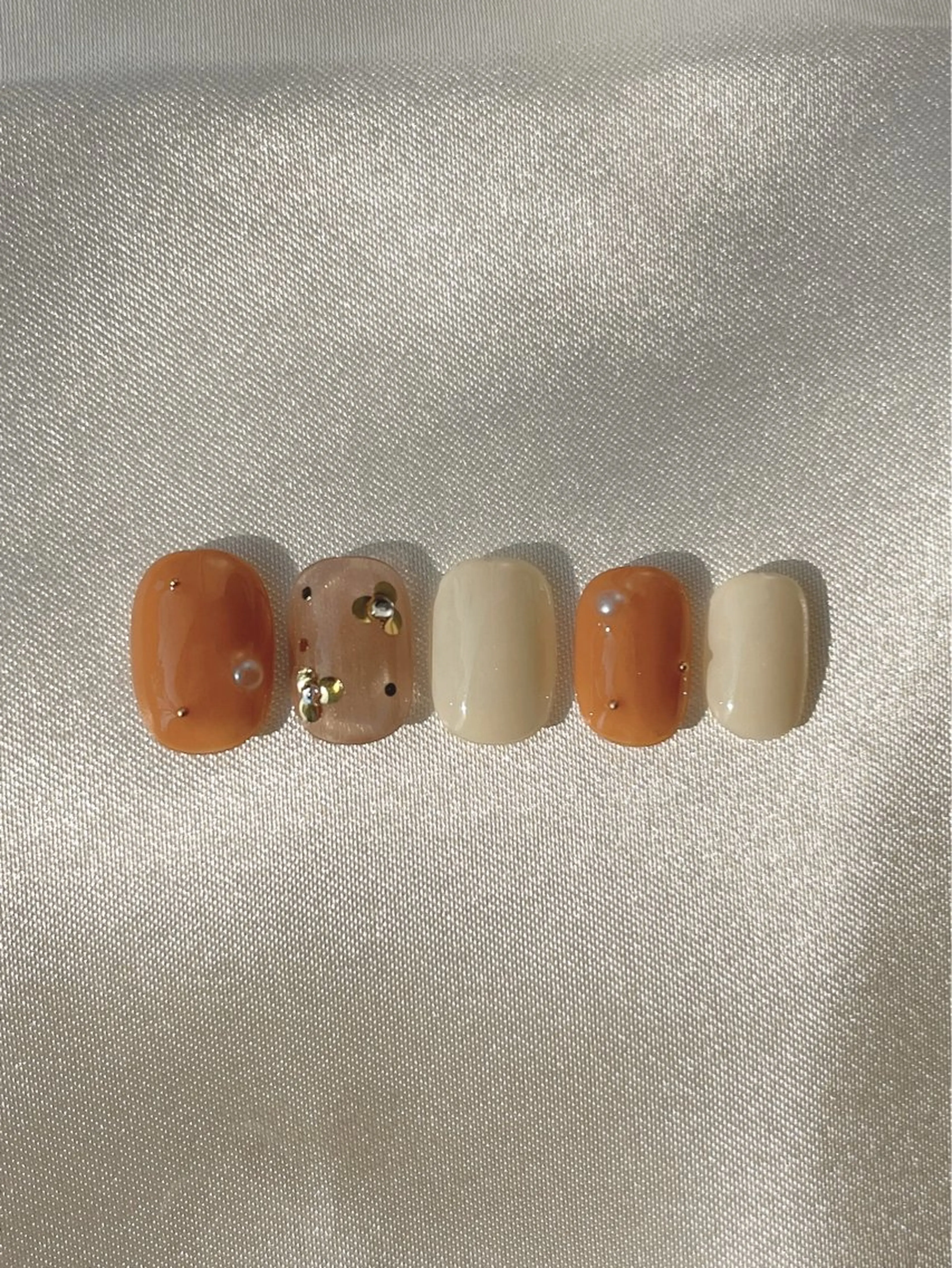 【オフなし】＊練習モデル＊アート2本(ホロフラワー)の写真