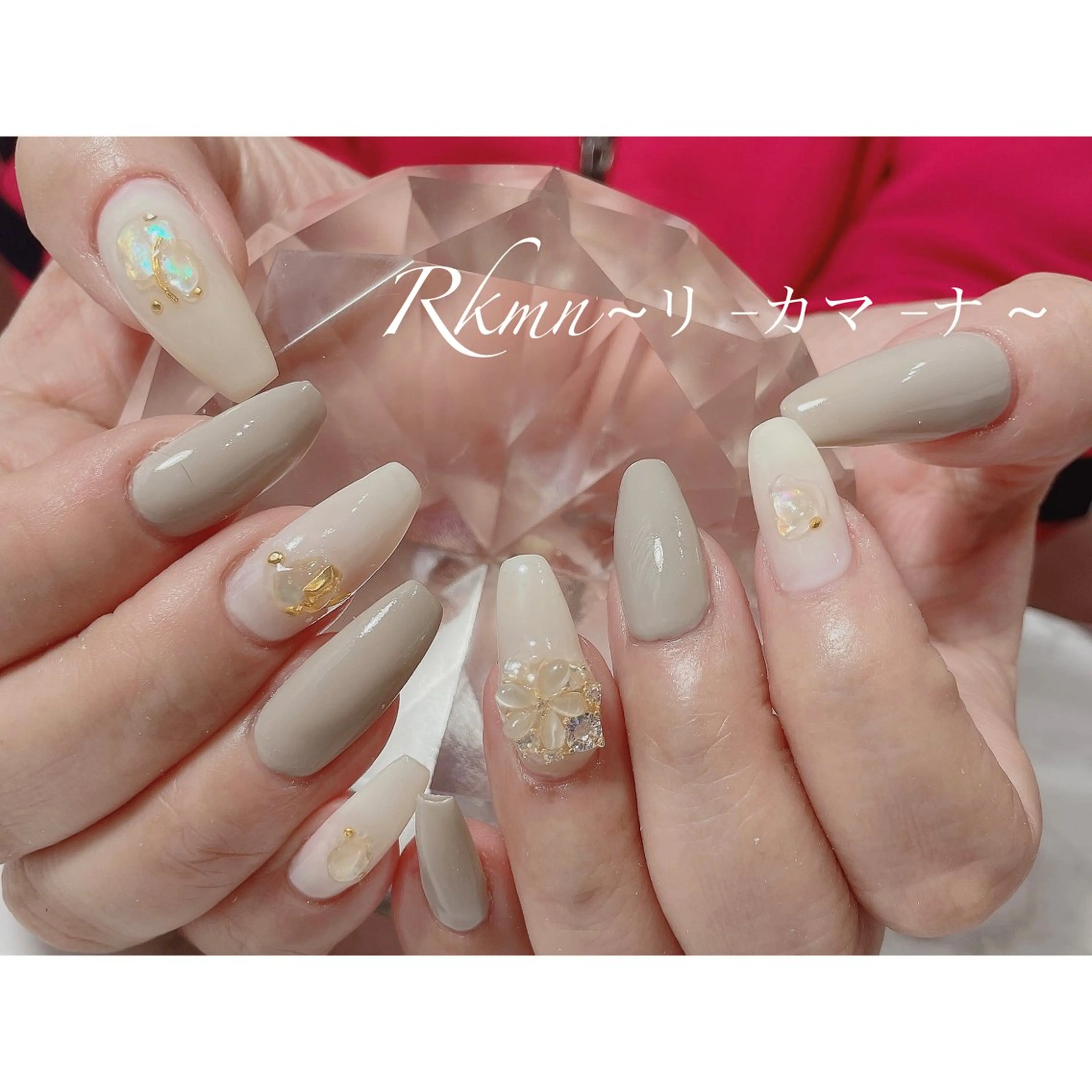 ネイル アートネイル フラワーネイル 春ネイル ハンドネイル フットネイル ハンドケア Rkmn ~リ-カマ-ナ~のネイルデザイン