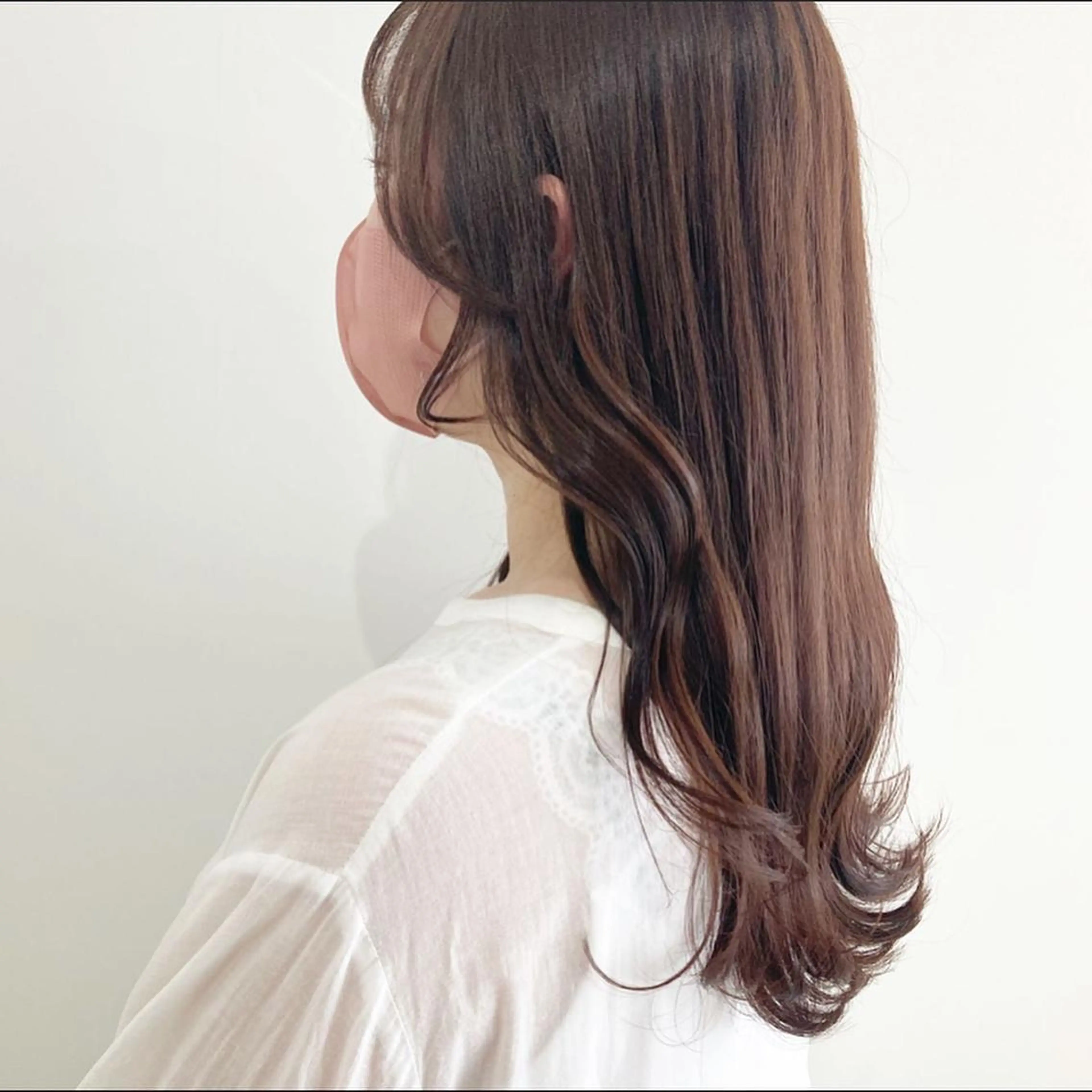 ミディアム カラー 顔周りカット お洒落パーマ/ 艶カラー/michiのヘアスタイル