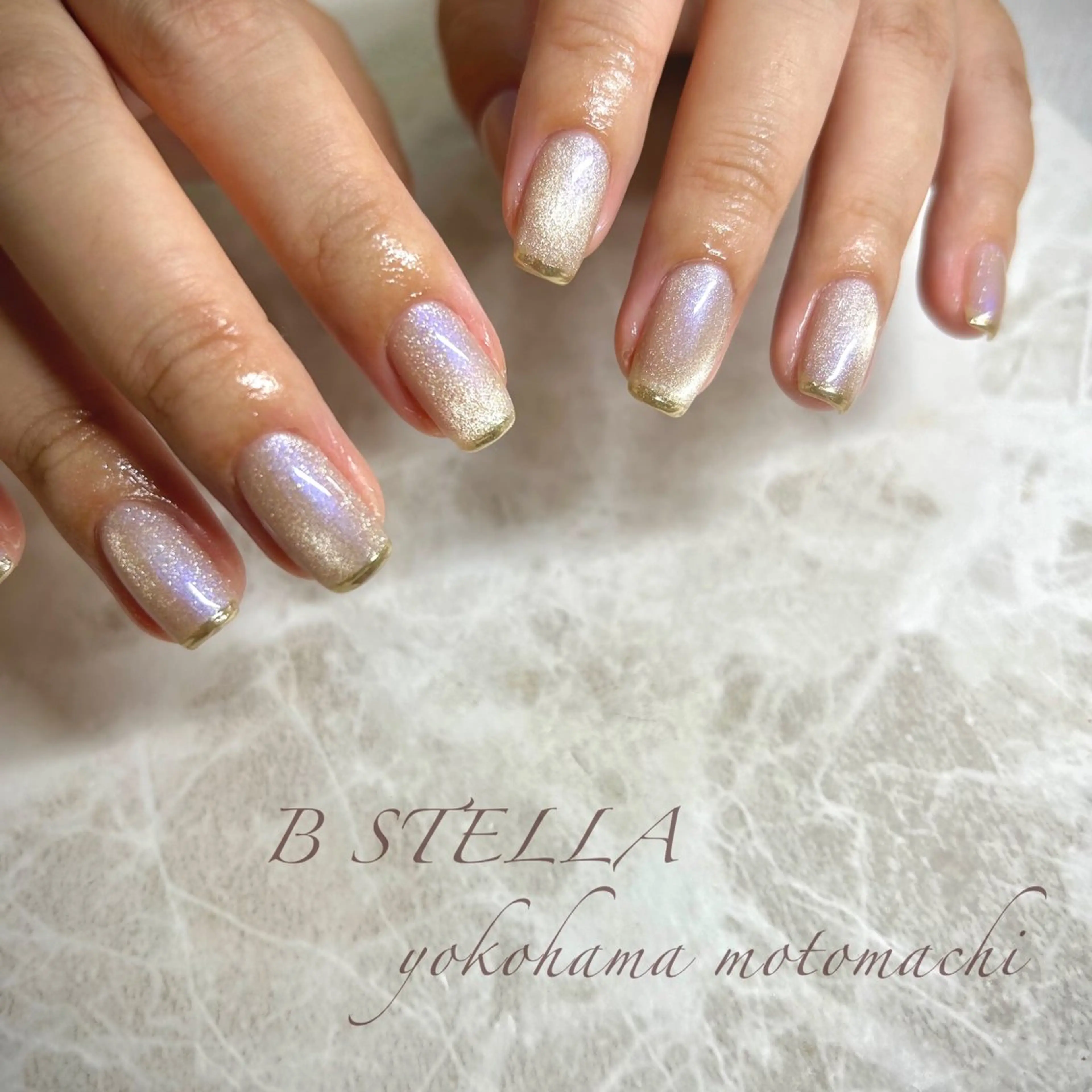 ネイル 氷ネイル・うるうるネイル マグネットネイル ミラーネイル B☆STELLA SUNAKAWAのネイルデザイン