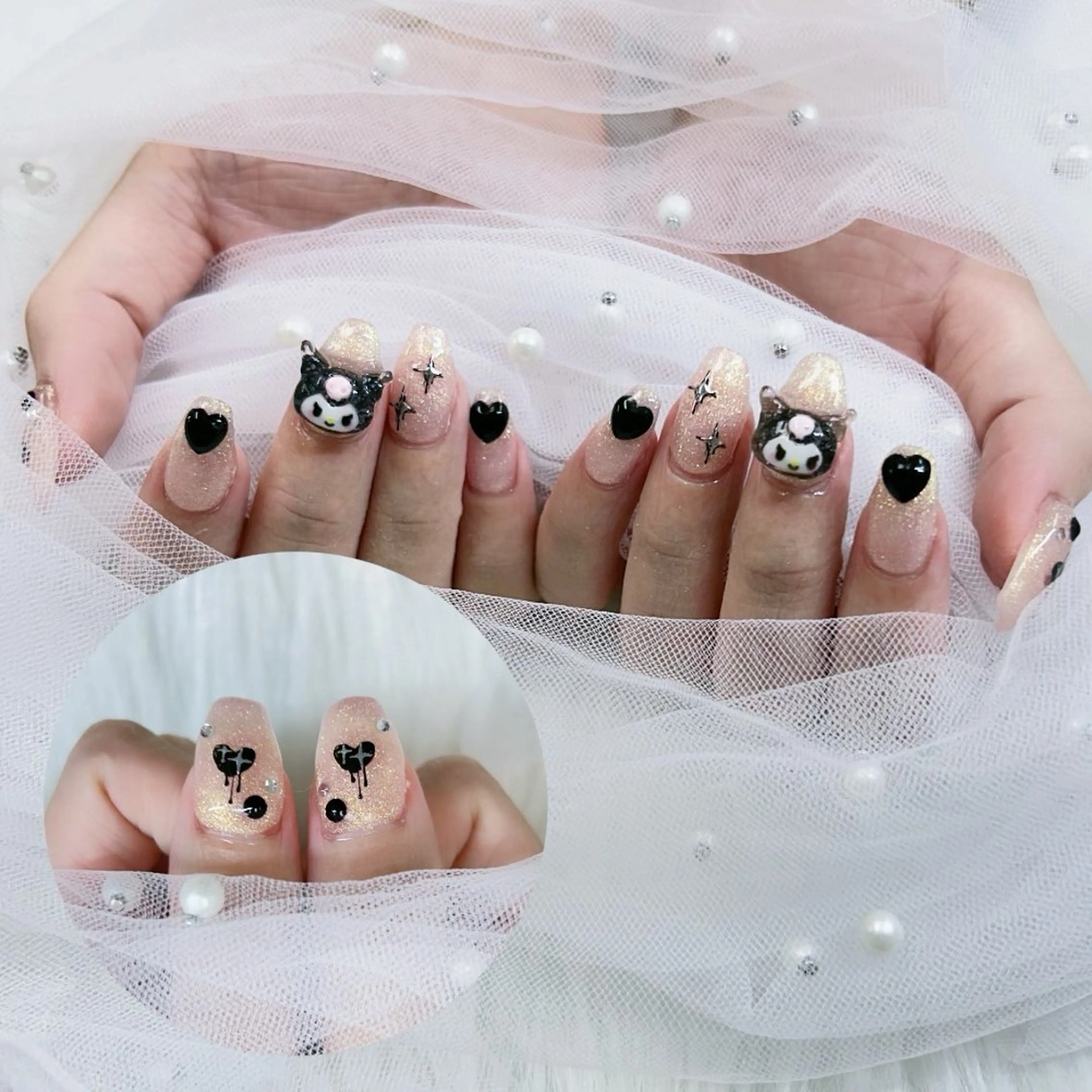 ネイル パーツ全部¥110 サロンミミのネイルデザイン