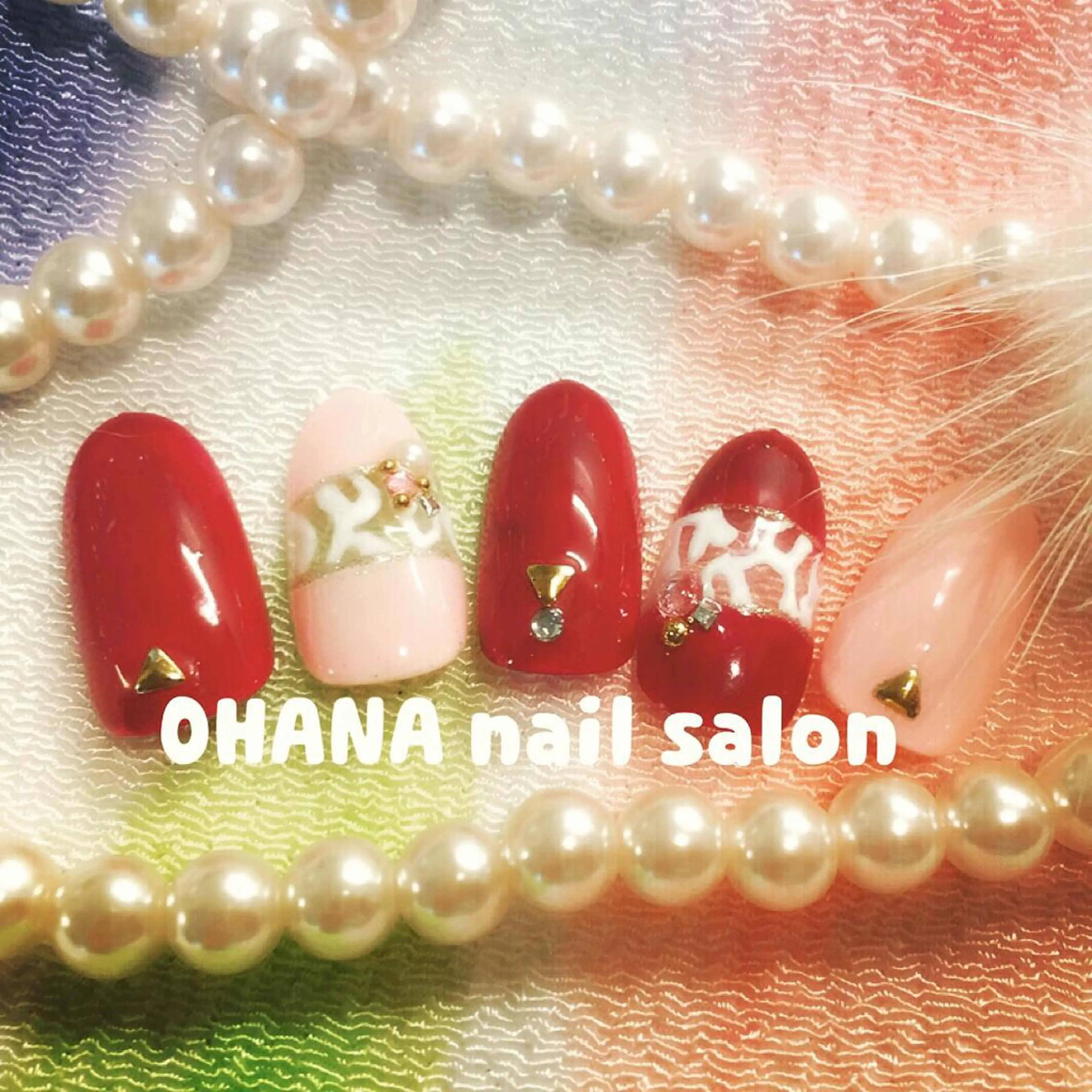 ネイル 赤色 那覇🏝️台湾人 ネイリストSHIUのネイルデザイン