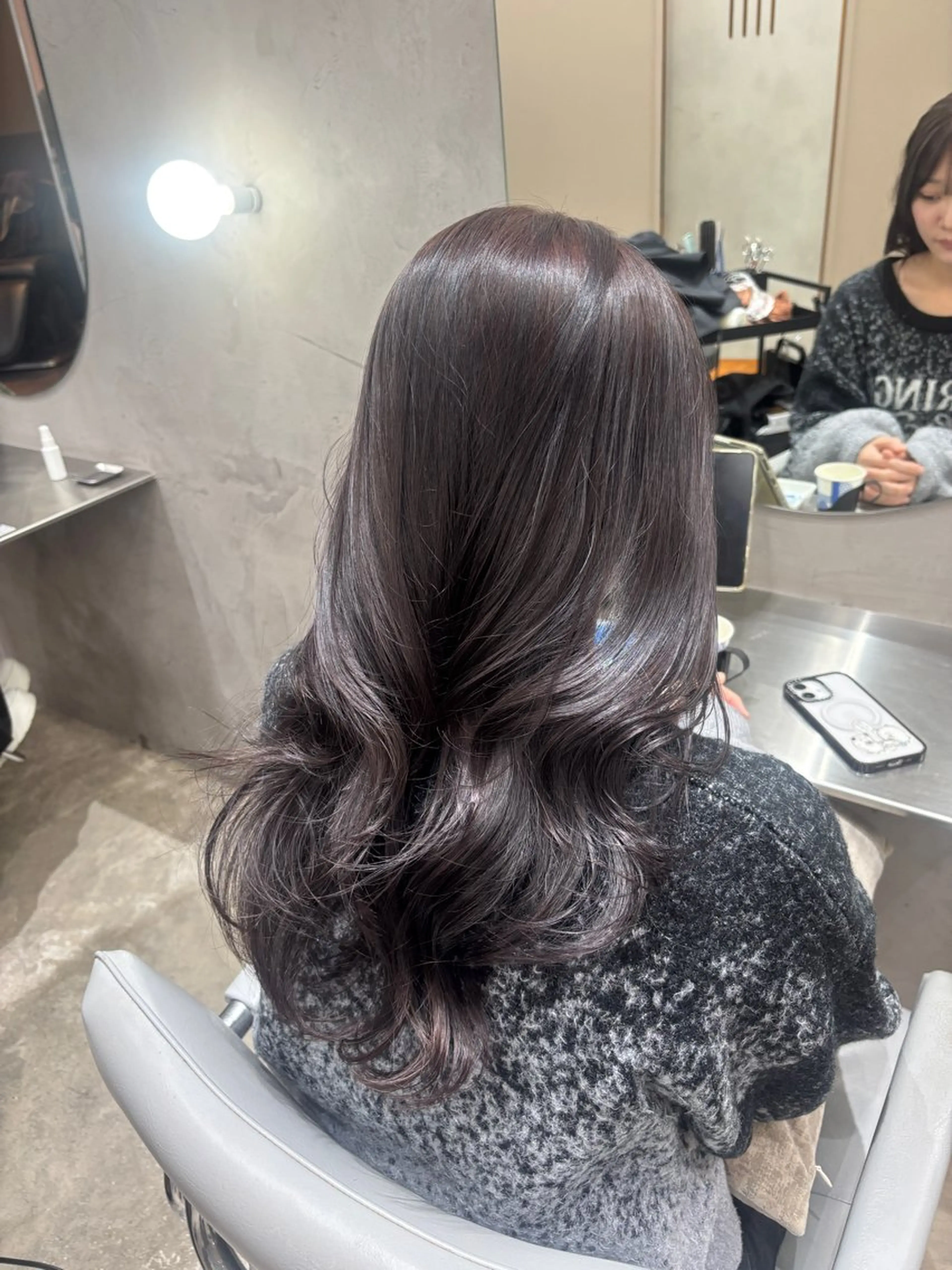 ロング カット ヘアカラー トリートメント コトネ🫧 韓国風レイヤーカットのヘアスタイル